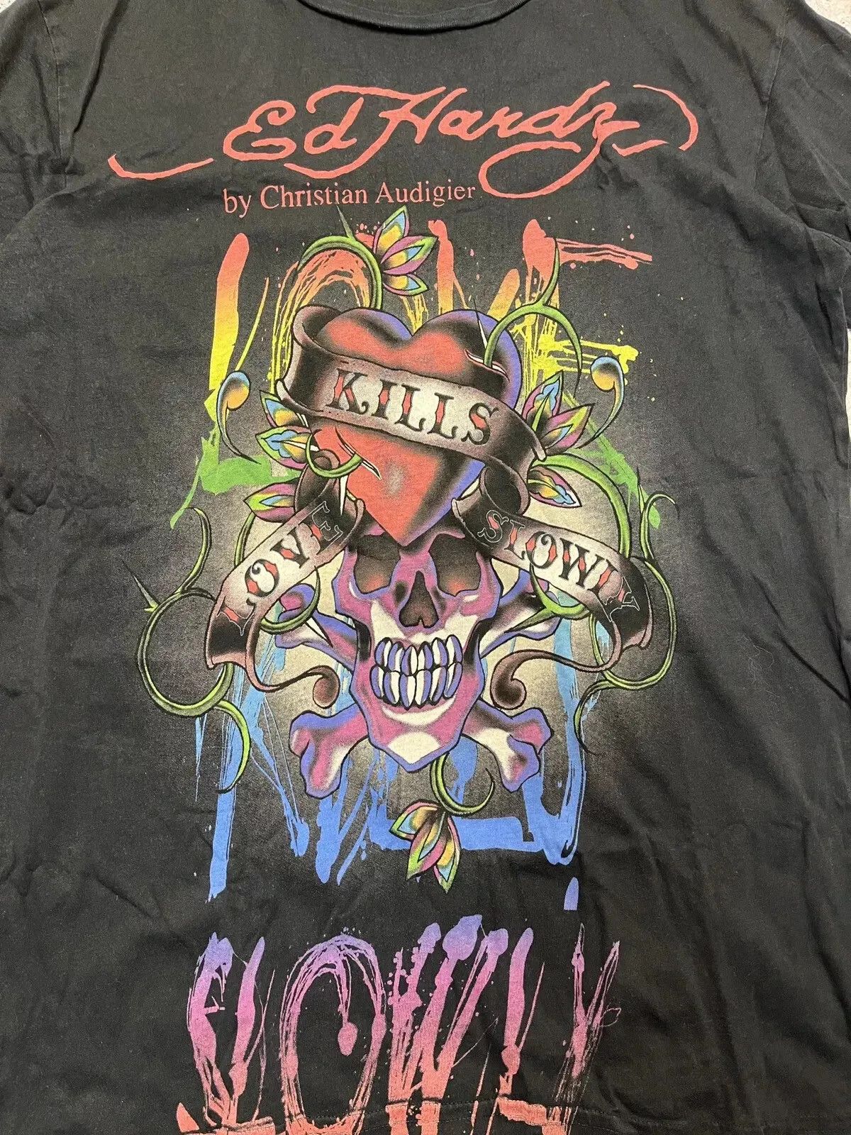 Ed Hardy Ed Hardy by Christian Audigier Vintage T Shirt Size L Size US L / EU 52-54 / 3 - 2 Thumbnail