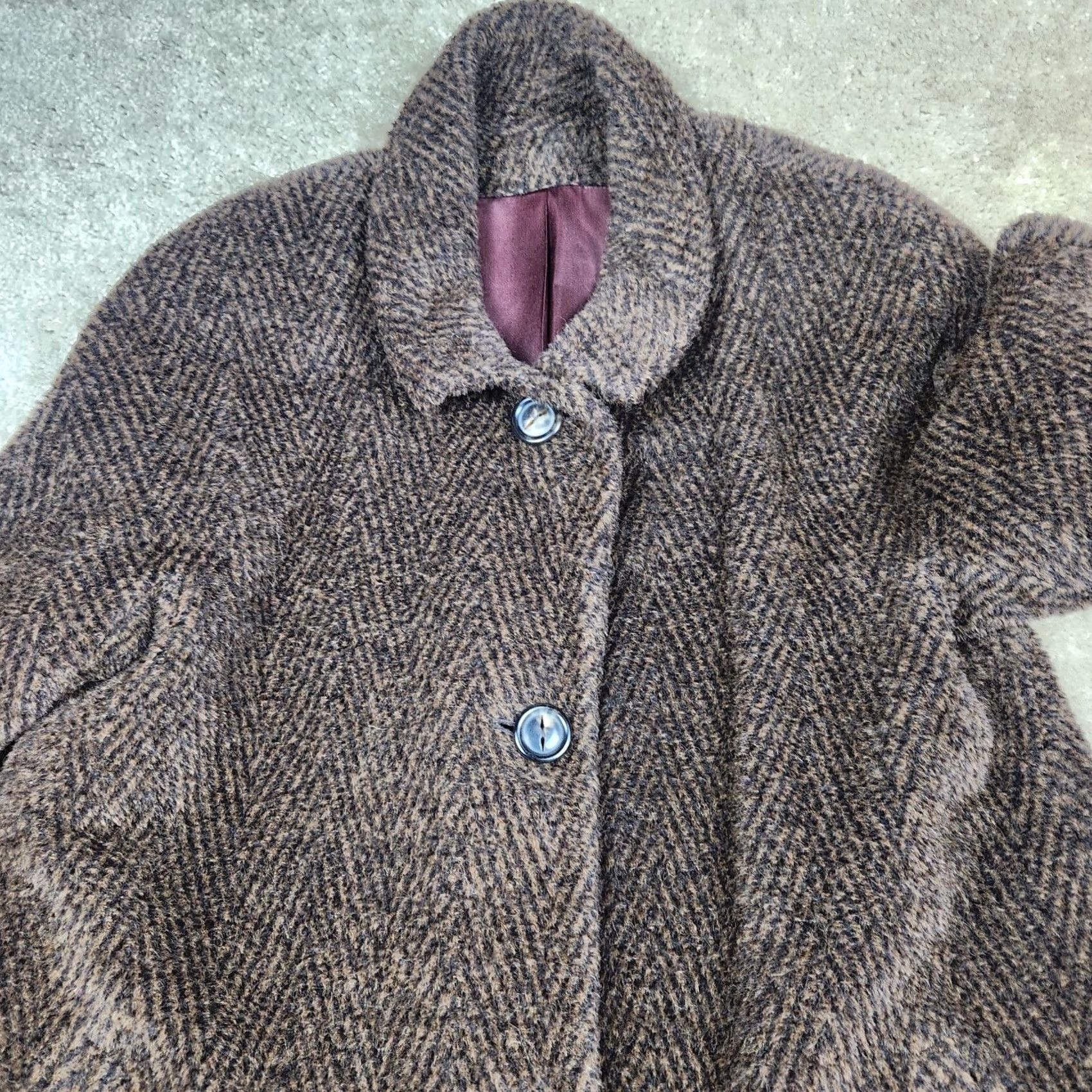 Saks Fifth Avenue VINTAGE Saks Fifth Avenue Brown Collection Coat Womens Size 10 Made In USA Overcoat Size L / US 10 / IT 46 - 3 Thumbnail
