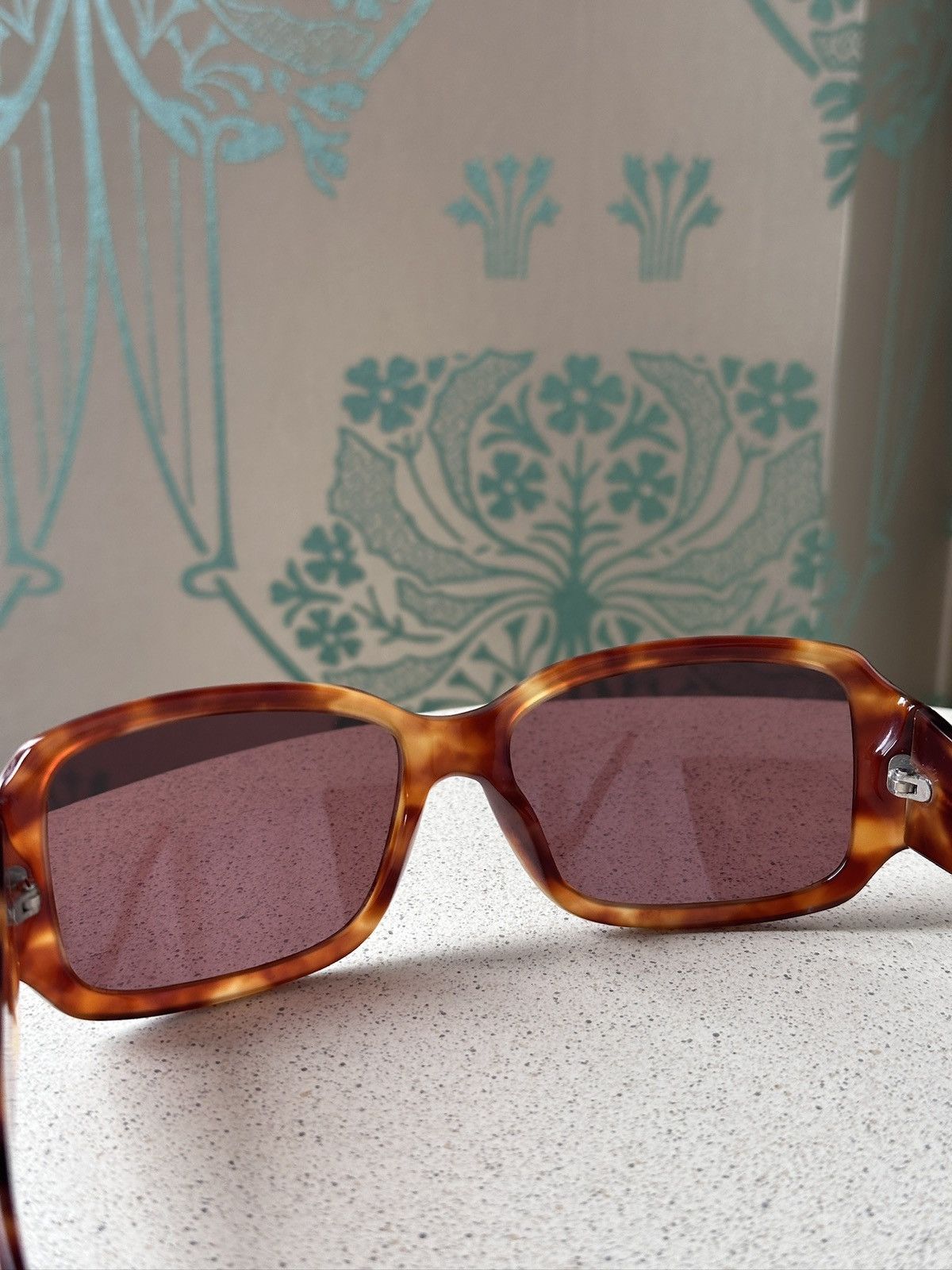 Prada Vintage Prada Logo Brown Square Turtle Sunglasses Spr 14H Size ONE SIZE - 9 Thumbnail