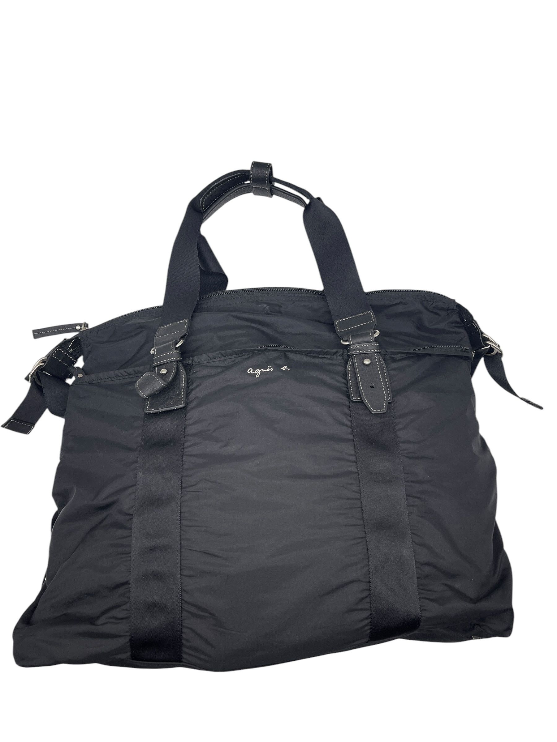 agnes b. Agnès b Voyage Nylon Boston Travel Bag Black Duffel Gym Bag Size ONE SIZE - 2 Thumbnail