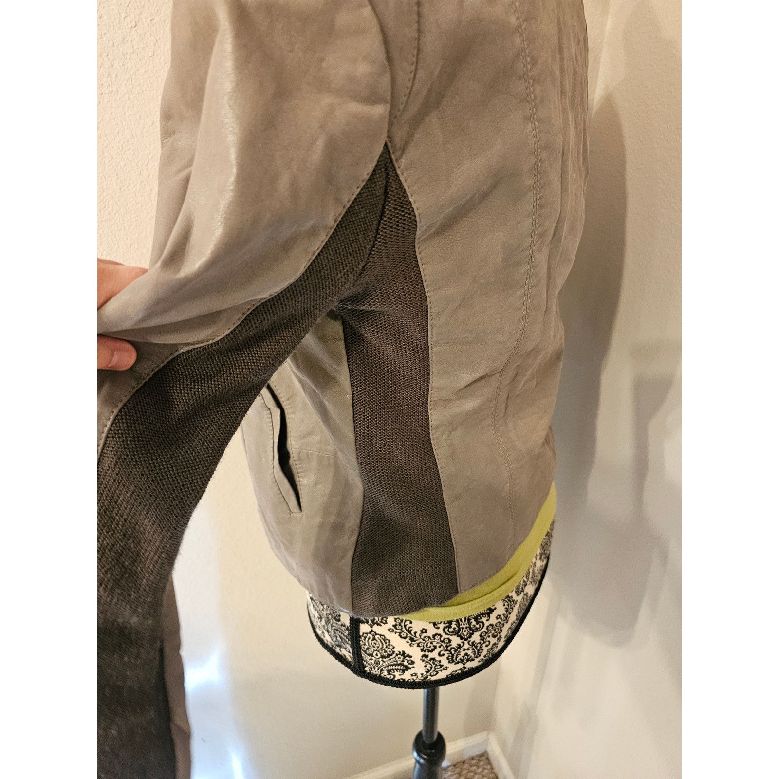 Free People Free People Grey Suede Moto Jacket Size 8 Size M / US 6-8 / IT 42-44 - 3 Thumbnail