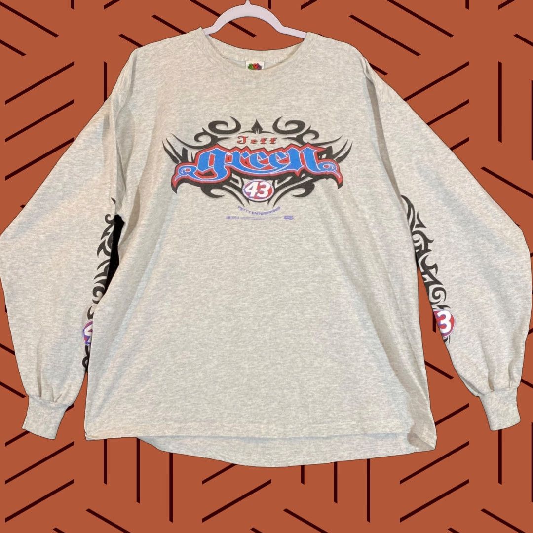 Fruit Of The Loom Richard Petty Shirt Mens 2XL Gray Nascar Tee Long Sleeve #43 FOTL Racing Top Shirt Mens 2XL Gray Nascar Tee Long Sleeve #43 FOTL Racing Top Size US XXL / EU 58 / 5 - 1 Thumbnail