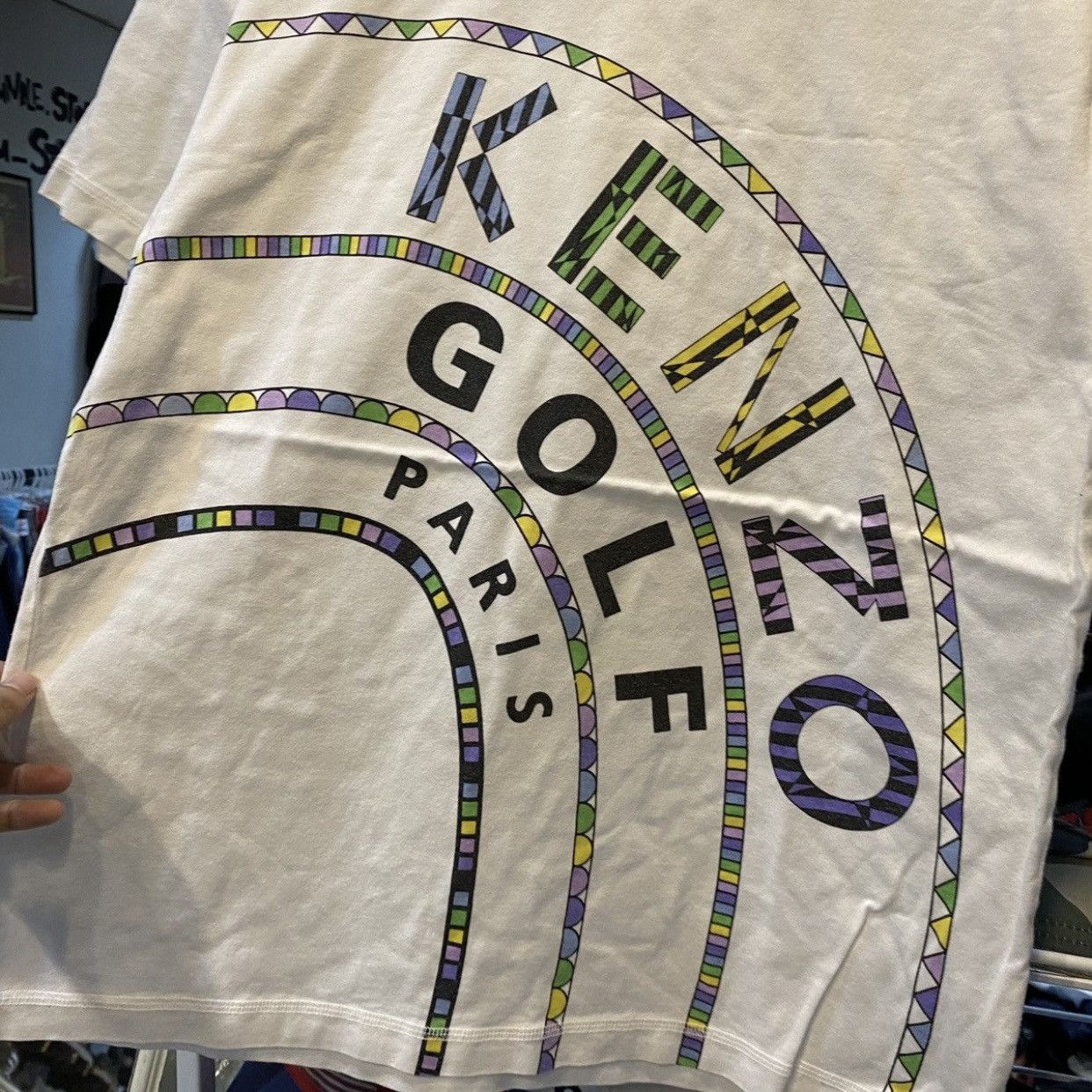 Kenzo Vintage 90s Kenzo Golf Paris Rainbow Arc Logo T-Shirt Size US S / EU 44-46 / 1 - 5 Thumbnail