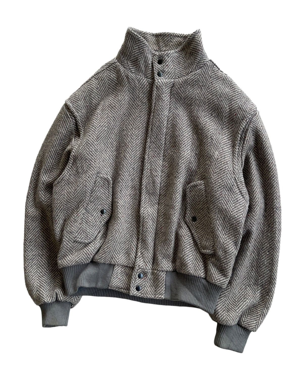 Vintage Members Only Europe Craft Wool Tweed Blouson Jacket