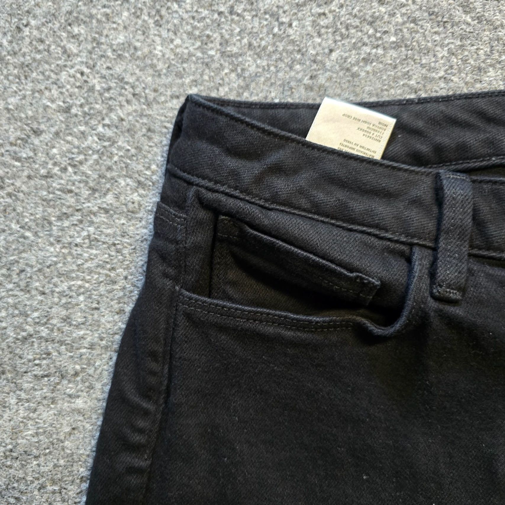 L'AGENCE L'AGENCE Jeans Womens Size 29 Black Sophia High Rise Crop Raw Hem Capsule Casual Sh Size 29" - 3 Thumbnail