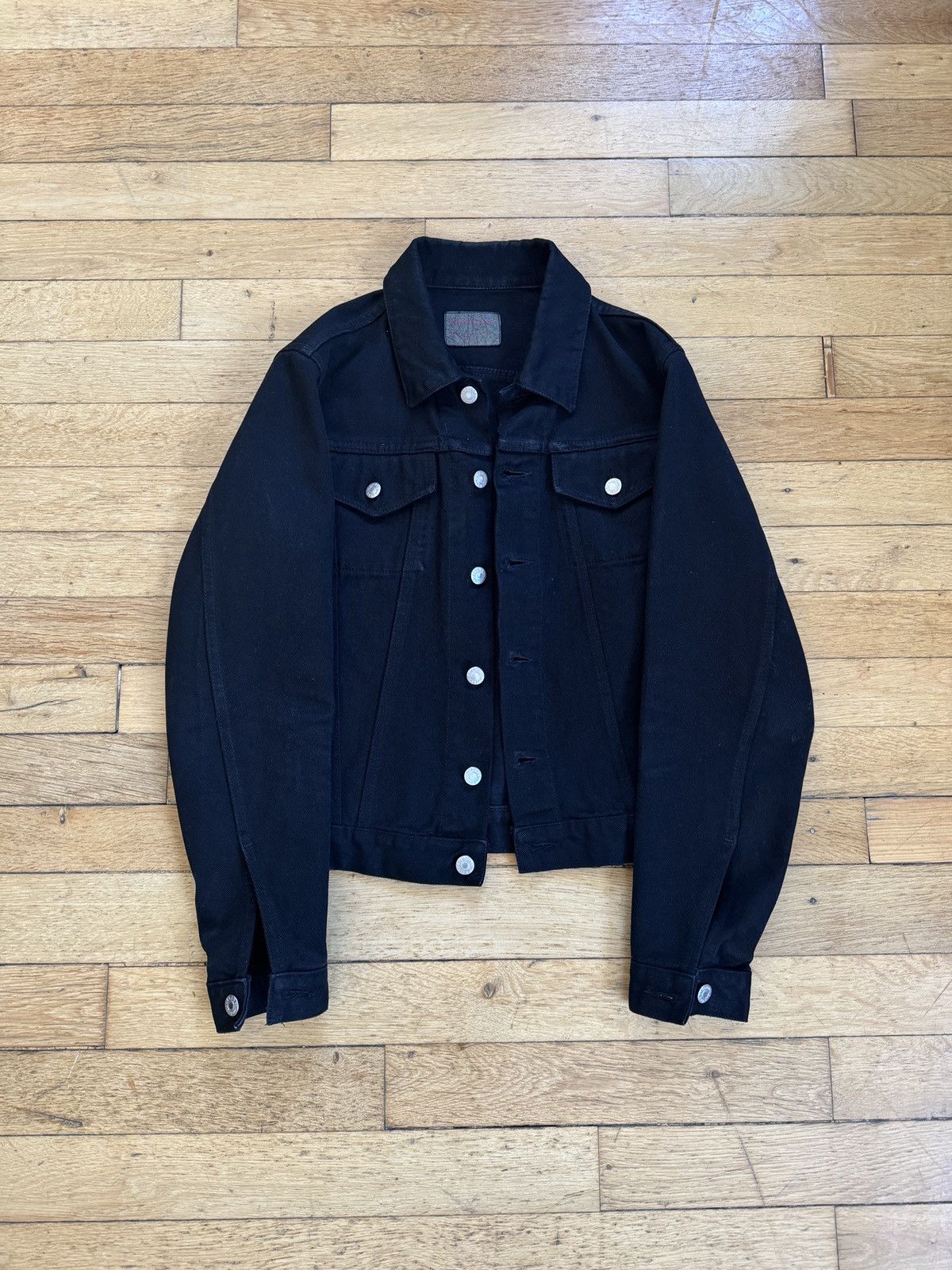 Helmut Lang coated denim jacketコーティングデニム Helmut Lang(ヘルムートラング) / COATED BLACK DENIM/98年/本人
