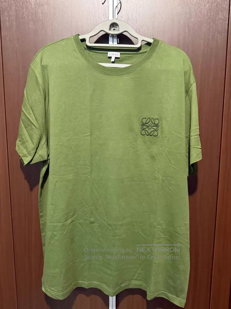 Loewe Loewe Teal Short Sleeve T-shirt with Anagram Embroidered L Size US XL / EU 56 / 4 - 1 Thumbnail