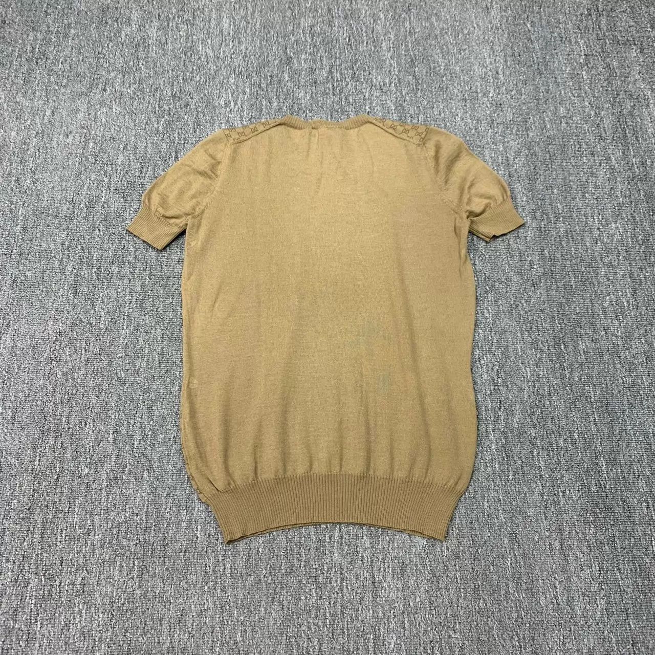 Gucci Gucci Brown GG Monogram Knit Short Sleeve L 95New Size L / US 10 / IT 46 - 2 Thumbnail