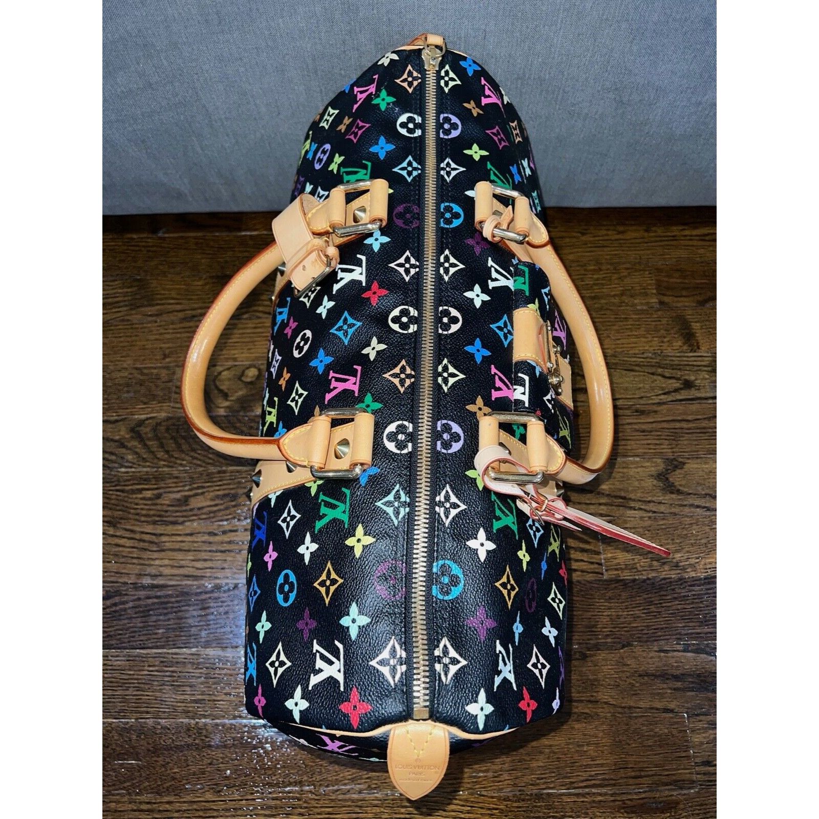 Louis Vuitton Louis Vuitton Murakami Black Multicolor Monogram Travel Bag Size ONE SIZE - 9 Thumbnail