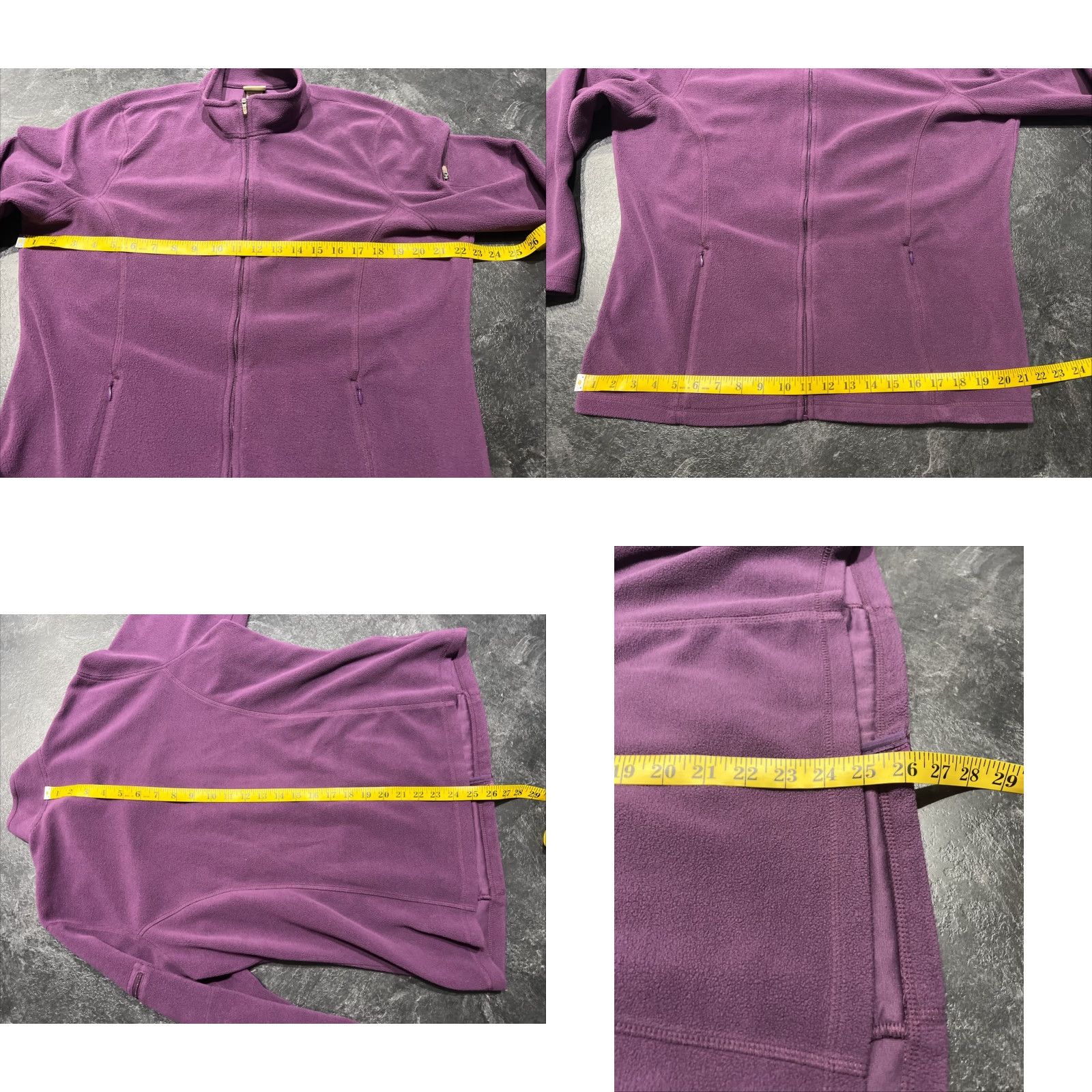 Vintage LL Bean Women Sweater XL Purple Full Zip Fleece Womens Size XL / US 12-14 / IT 48-50 - 8 Thumbnail