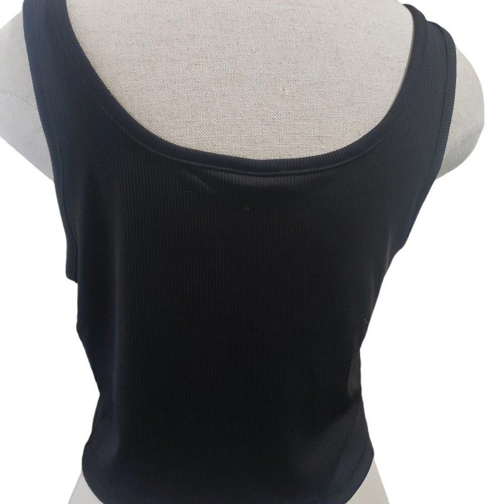 Designer CT1752 Red, Blue, Brown, Black Ribbed Cropped Tank (4) Large Size L / US 10 / IT 46 - 6 Thumbnail