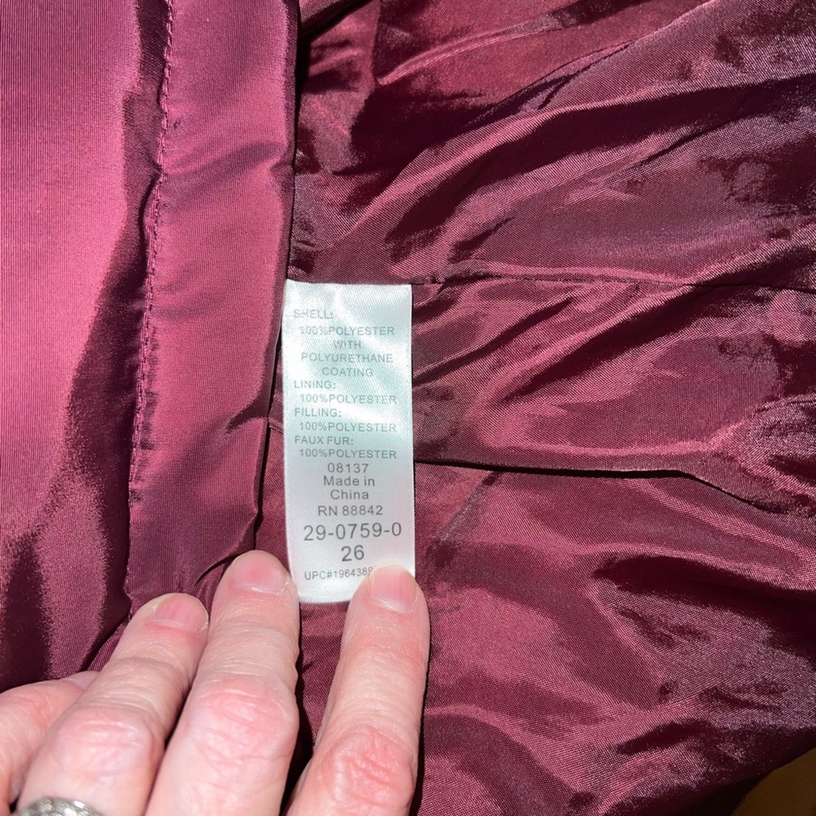Other Gorgeous Ellos Burgundy Parka! Size 4XL / US 24-26 - 8 Thumbnail