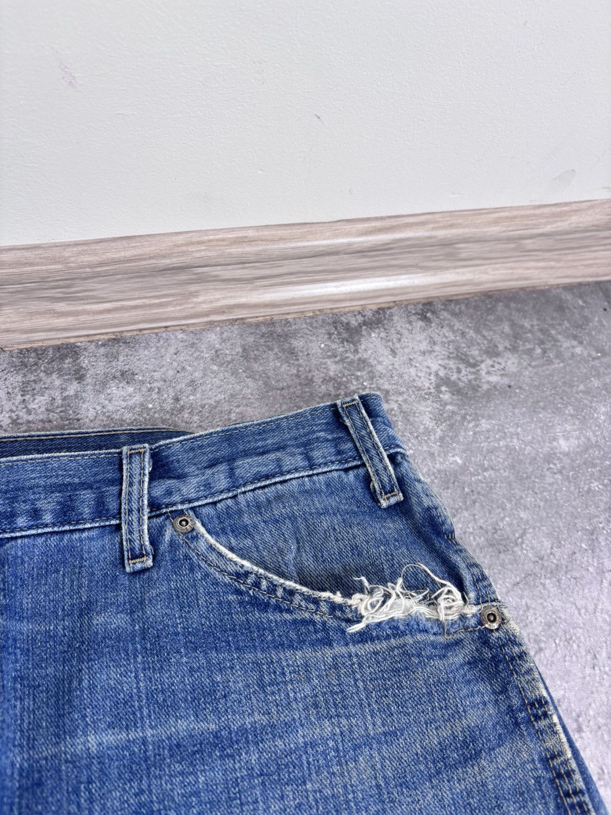 Dickies Dickies Men’s Denim Jeans Faded Blue USA Carpenter Workwear Size US 36 / EU 52 - 19 Thumbnail