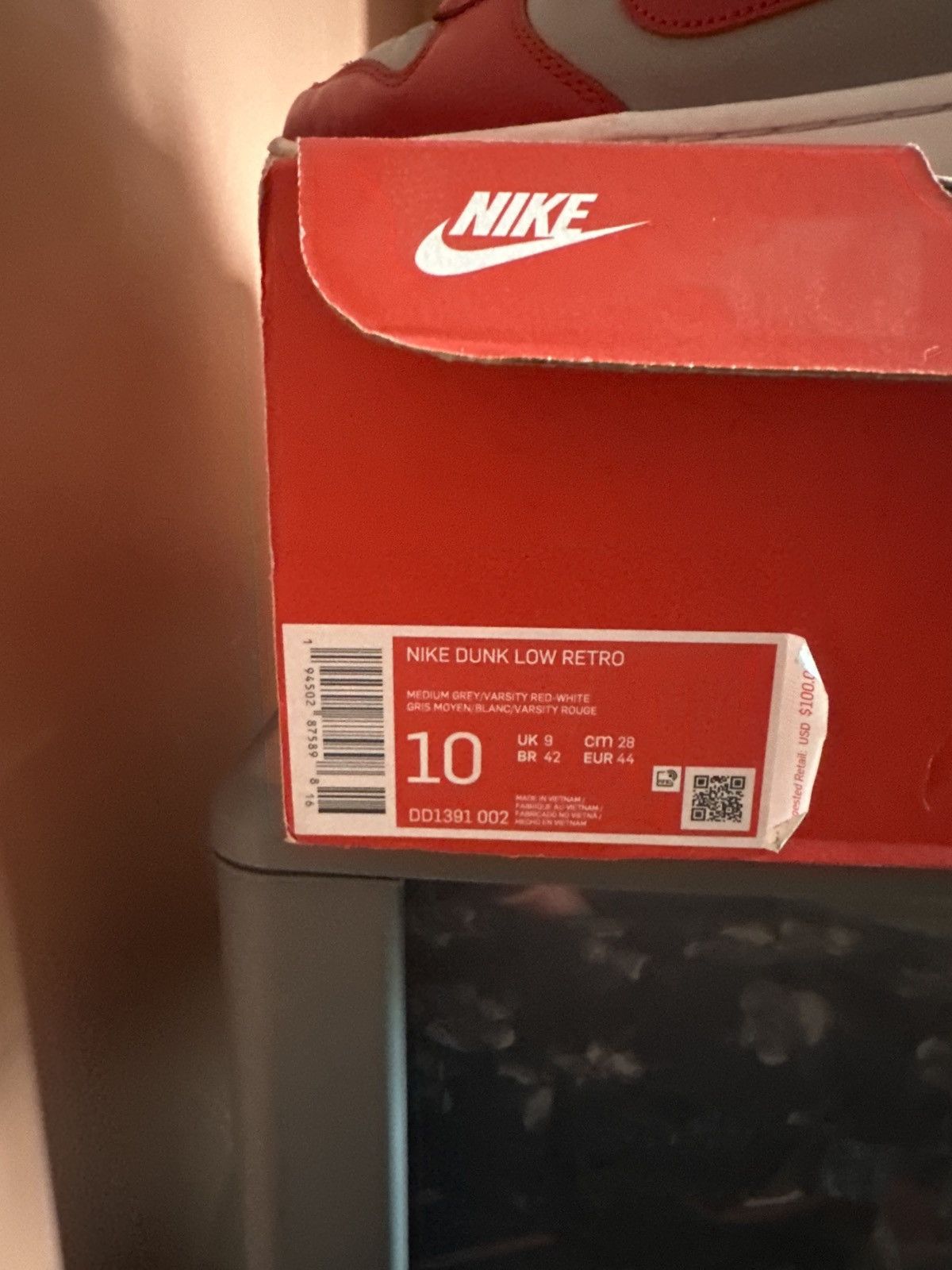 Nike × Vintage Nike Dunk Low “VRST Red” Size US 10 / EU 43 - 3 Thumbnail