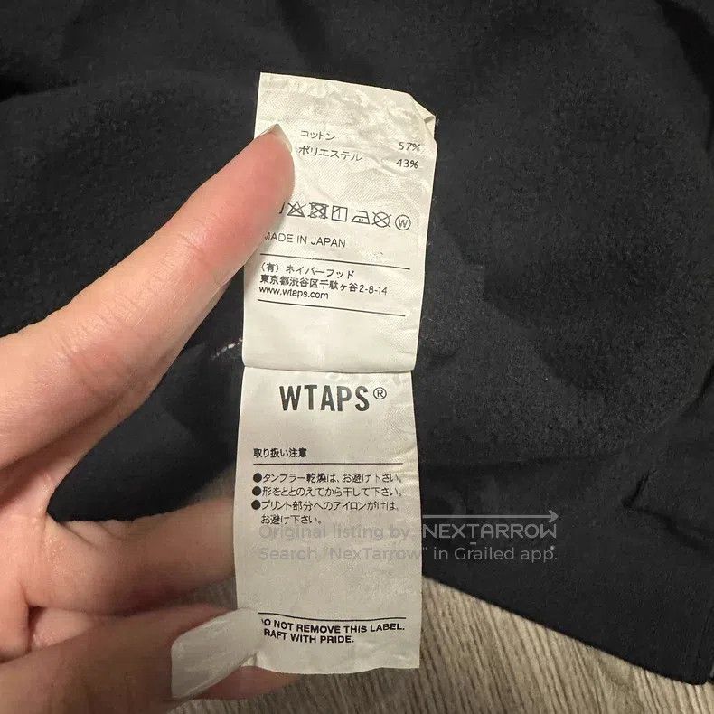 Wtaps Wtaps Black fleece zip hoodie Size US S / EU 44-46 / 1 - 7 Thumbnail