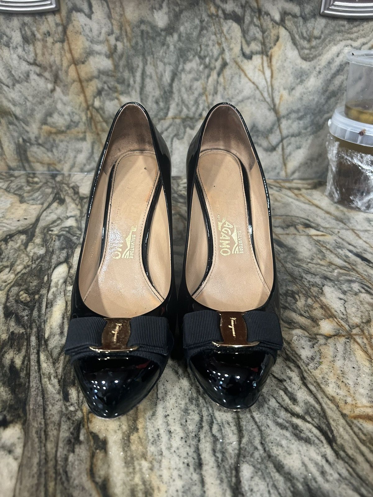 Salvatore Ferragamo Black ferragamo high heels women’s Size US 8 / IT 38 - 1 Thumbnail