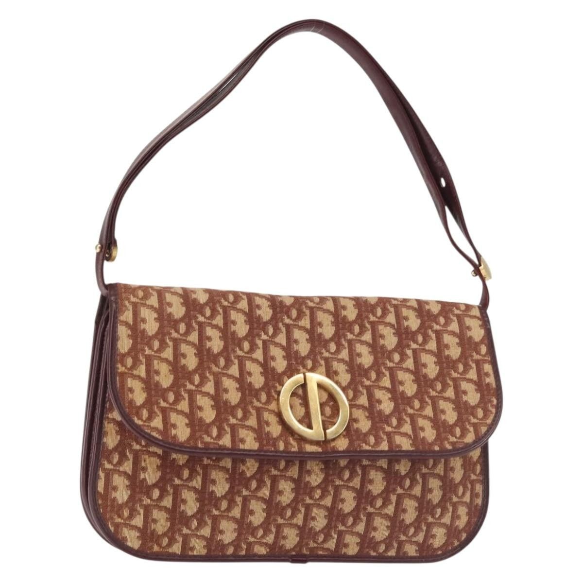 Dior Christian Dior Vintage Trotter Flap Shoulder Bag Canvas Size ONE SIZE - 1 Thumbnail