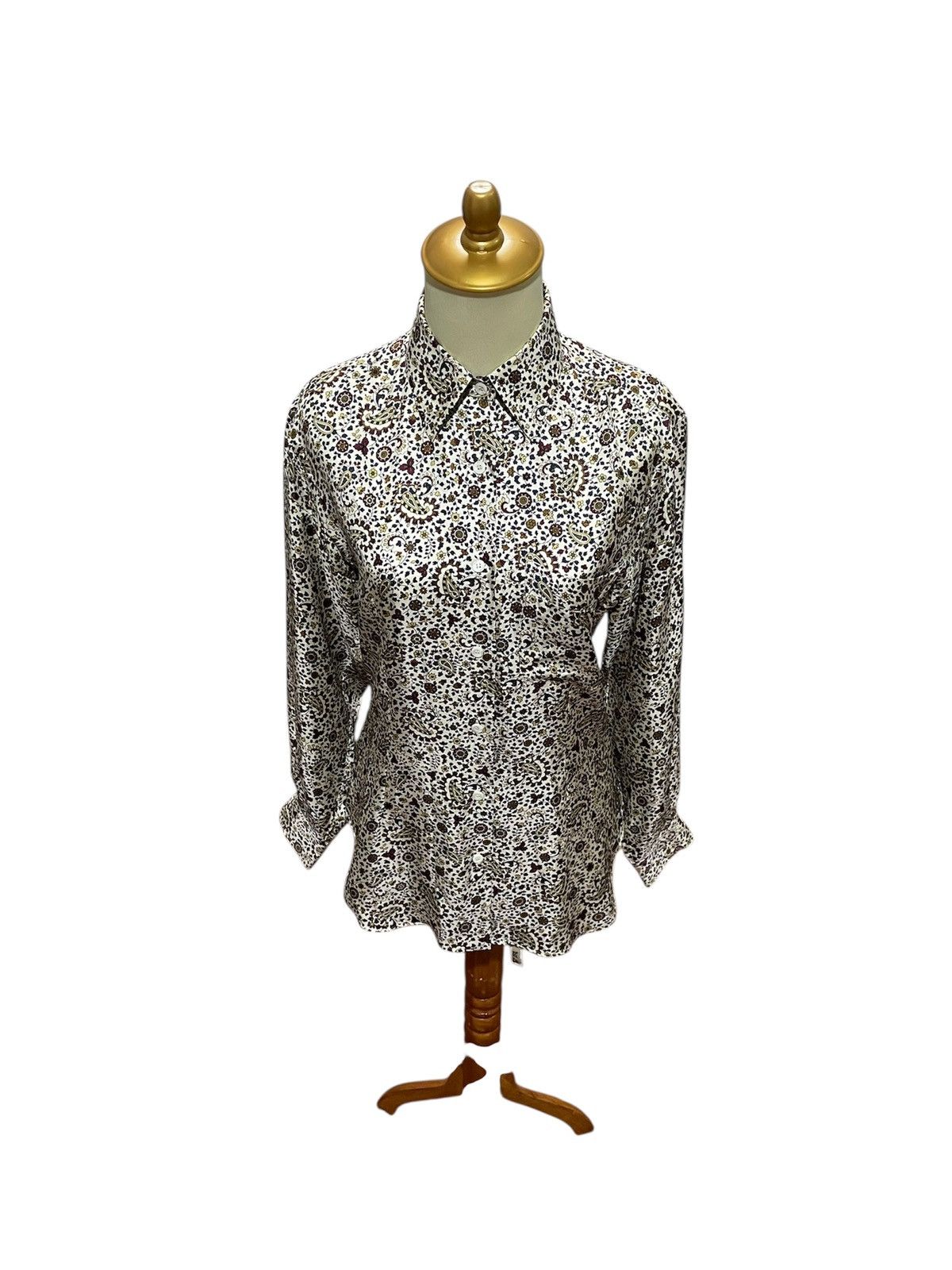 Celine AUTHENTIC CELINE FLORAL TOP BLOUSE / SHIRT Size S / US 4 / IT 40 - 2 Thumbnail