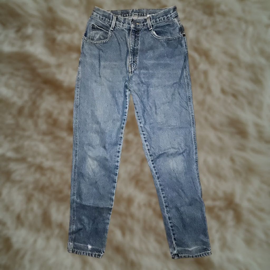 Vintage VINTAGE Gitano Tapered Jeans Women 8 High Rise Blue 80s 90s Denim Distressed Pockets Logo Zipper Button Regular Rise 29in Inseam 28W/28L Women Size 30" / US 8 / IT 44 - 1 Thumbnail