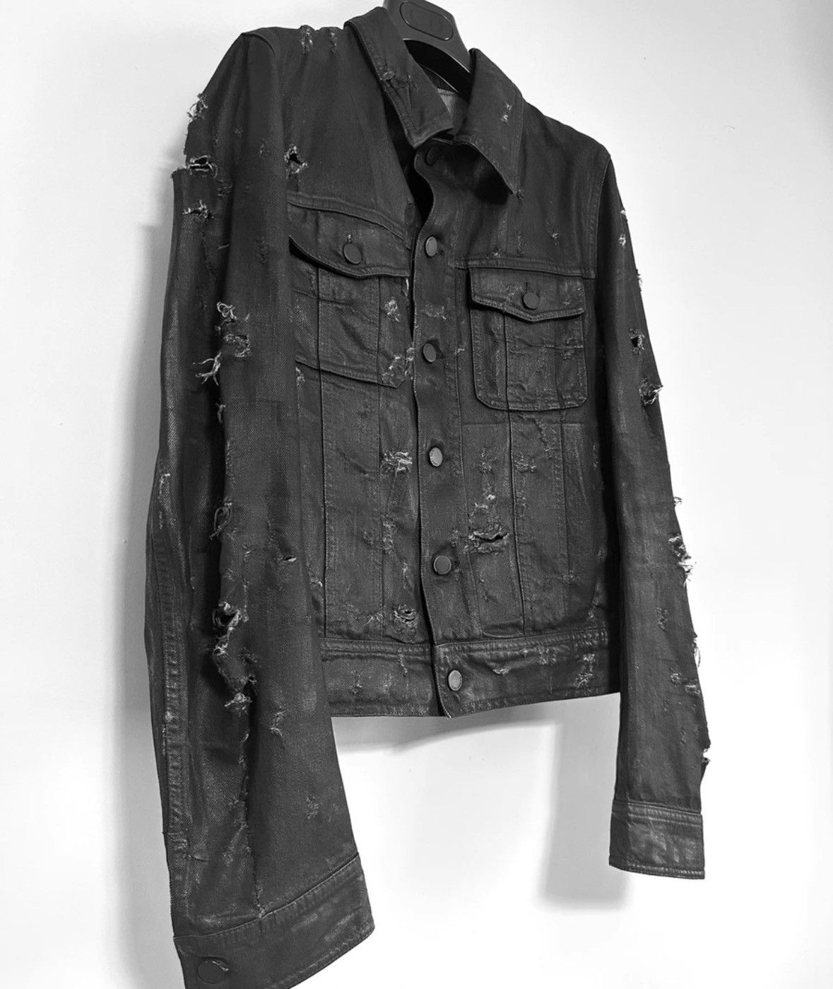 Dior Waxed Ripped Denim Jacket. Size US S / EU 44-46 / 1 - 3 Thumbnail