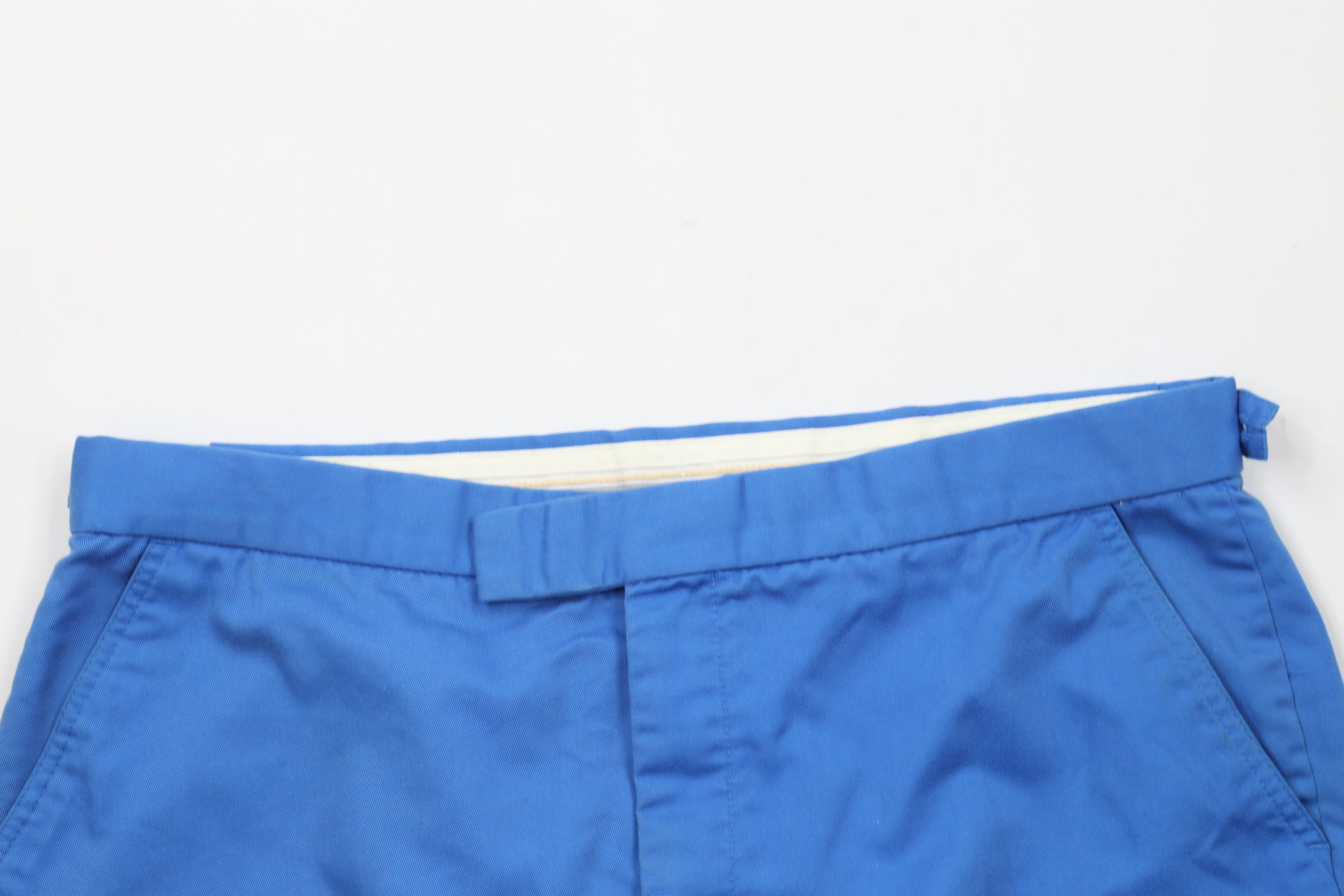 Vintage Vintage 70s Streetwear Knee Golf Chino Shorts Royal Blue Size US 36 / EU 52 - 2 Thumbnail