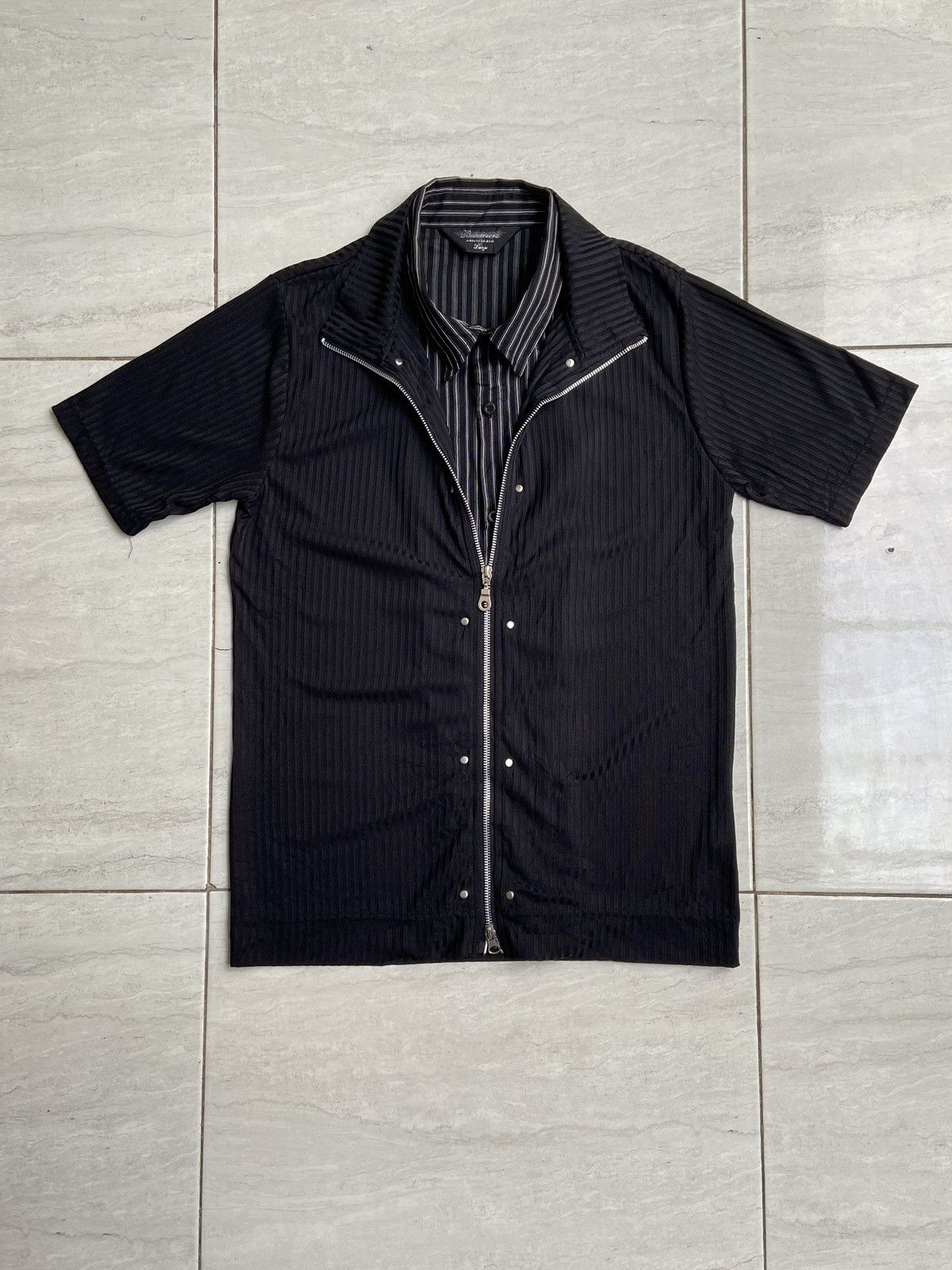 If Six Was Nine Beaumere Aristocratic Black Zipper Shirt Size US S / EU 44-46 / 1 - 5 Thumbnail
