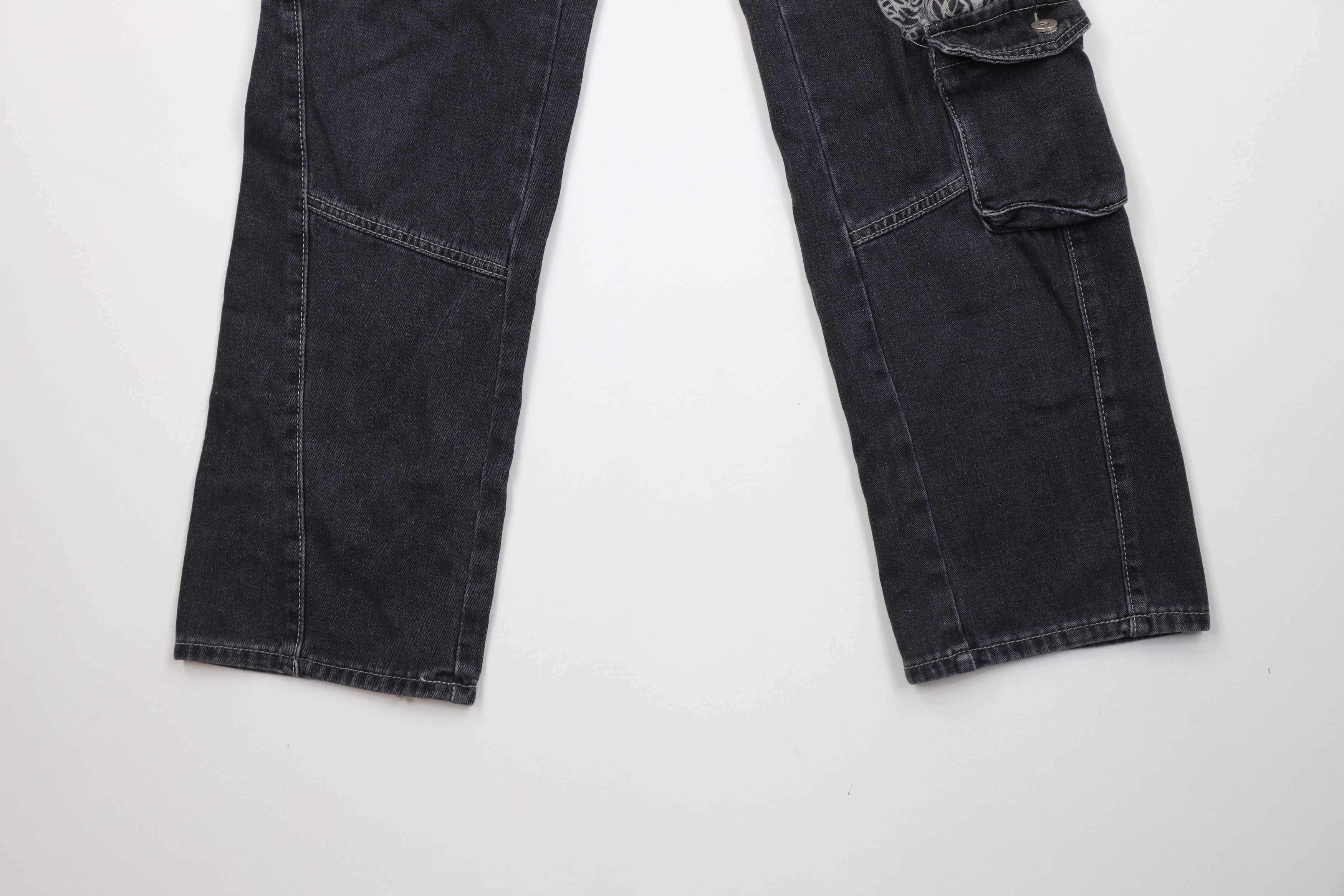 Vintage Vintage 90s Y2K Streetwear Geometric Baggy Cargo Jeans Size 26" / US 2 / IT 38 - 4 Thumbnail