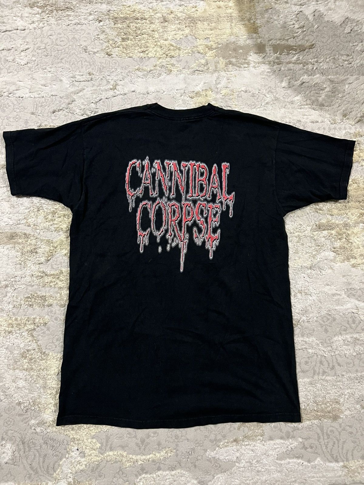 John Alexander Skelton Vintage 1997 Cannibal Corpse Disfigured Band Tees Shirt Size US XL / EU 56 / 4 - 5 Thumbnail
