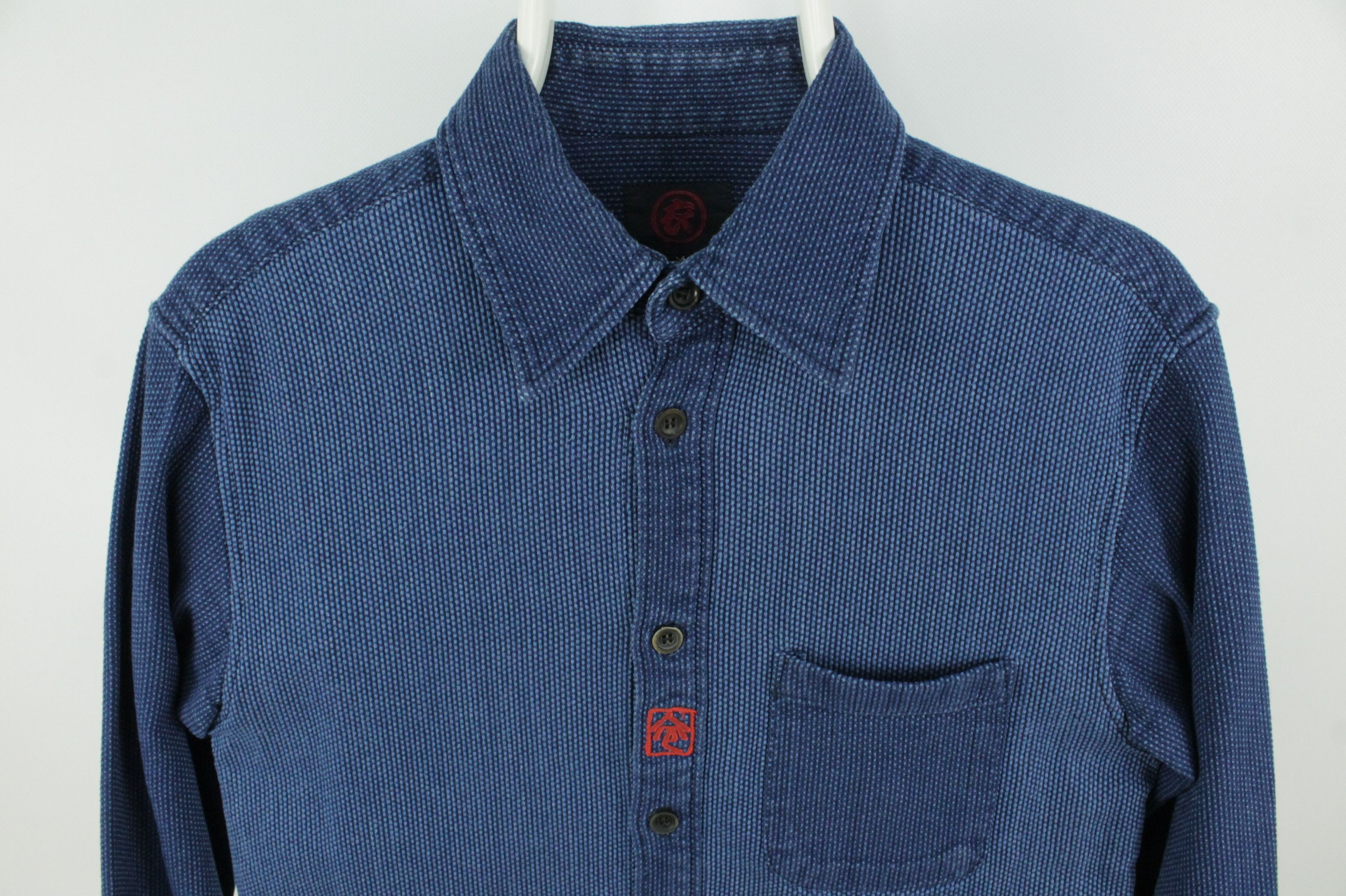 Other Ostia Japan Blue Jacquard Shirt Men's Size US M / EU 48-50 / 2 - 2 Thumbnail