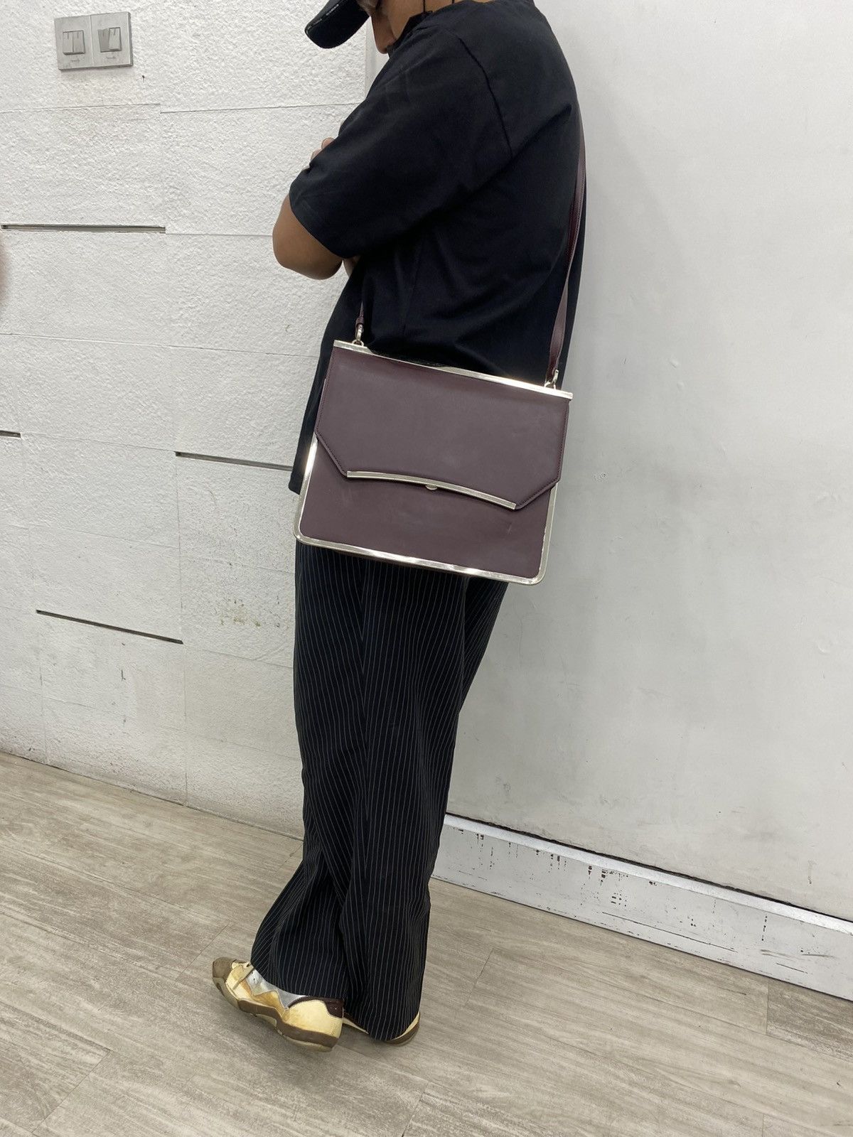 Lanvin Lanvin collection leather crossbody burgandy Size ONE SIZE - 10 Thumbnail
