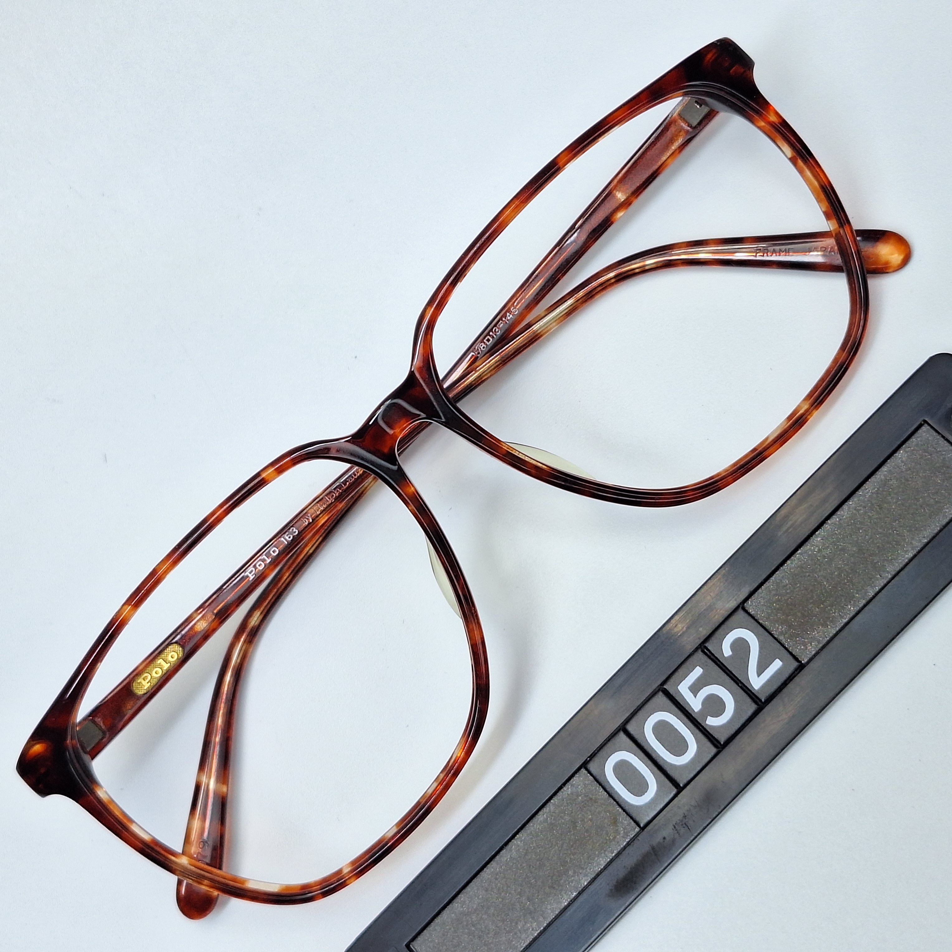 Polo Ralph Lauren Polo Ralph Lauren 163 Slim Tortoise Eyeglasses Vintage Frame Size ONE SIZE - 1 Thumbnail