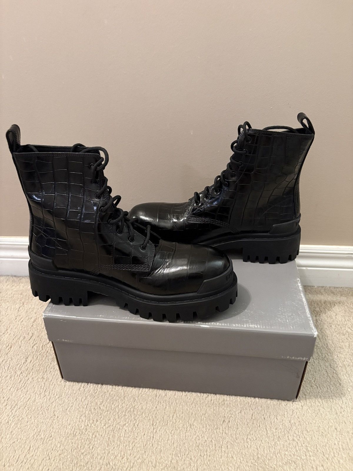 Balenciaga Balenciaga Strike boot Croc embossed Size US 7.5 / EU 40-41 - 3 Thumbnail