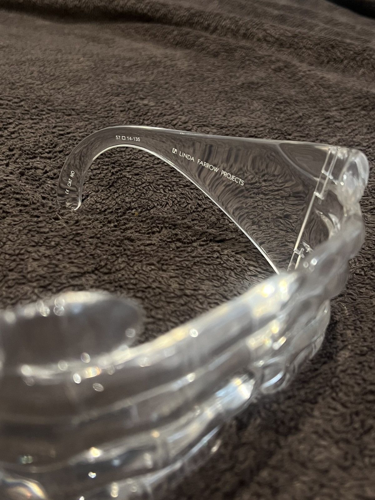Jeremy Scott × Linda Farrow Iconic Clear Skeleton Fingers Hands Sunglasses New Size ONE SIZE - 6 Thumbnail