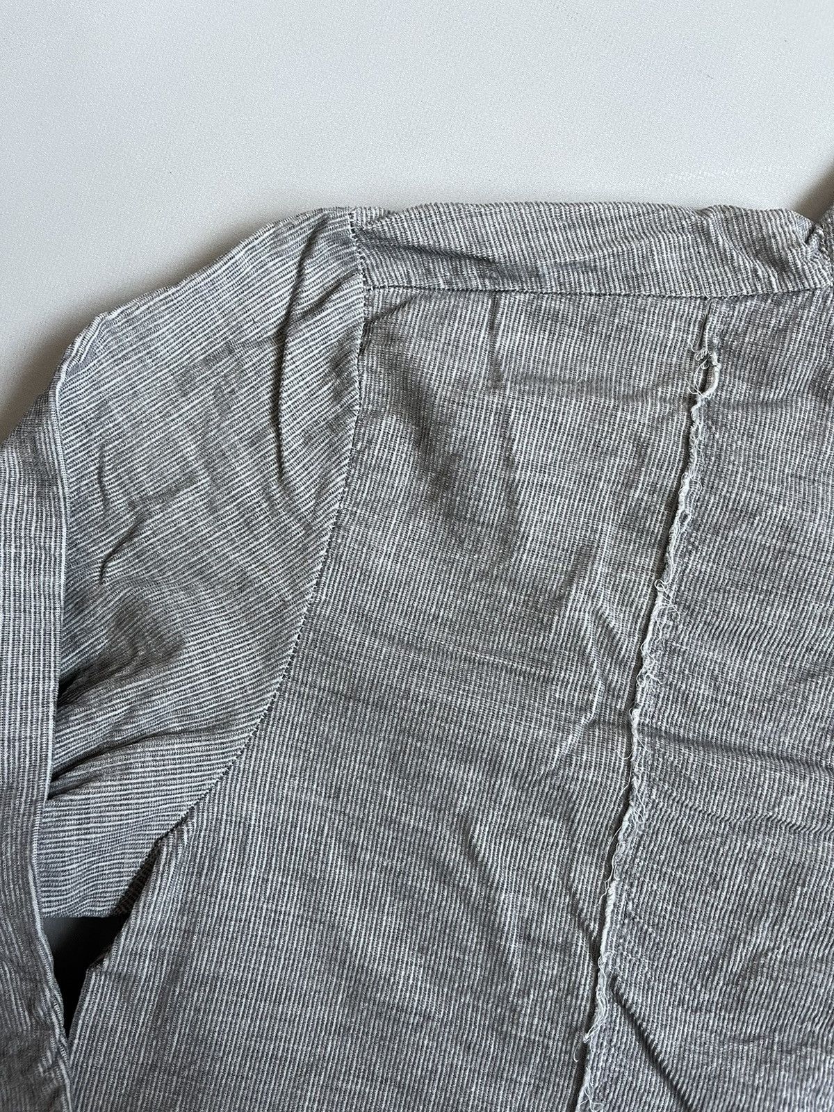 Dries Van Noten Hannes Roether Men Grey Corduroy Avant Garde Button Up Shirt Size US L / EU 52-54 / 3 - 11 Thumbnail