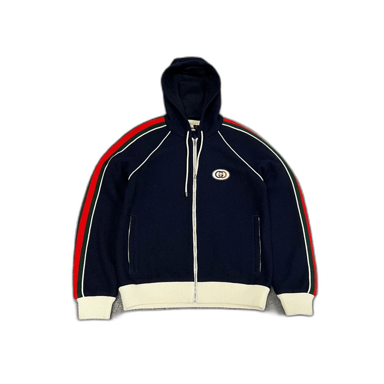 Gucci Gucci Hooded Wool Jacket with Side Stripes Size XS / US 0-2 / IT 36-38 - 1 Thumbnail