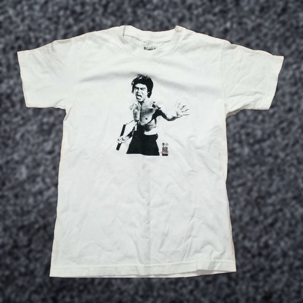 DGK Mens S DGK Property of Bruce Lee Graphic T-Shirt Short Sleeve Crew Neck White Distressed Double Sided Mens Size US S / EU 44-46 / 1 - 1 Thumbnail