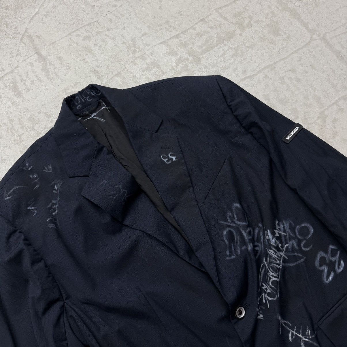 Balenciaga Balenciaga Graffiti Skater Tailored Jacket Navy Size US M / EU 48-50 / 2 - 3 Thumbnail