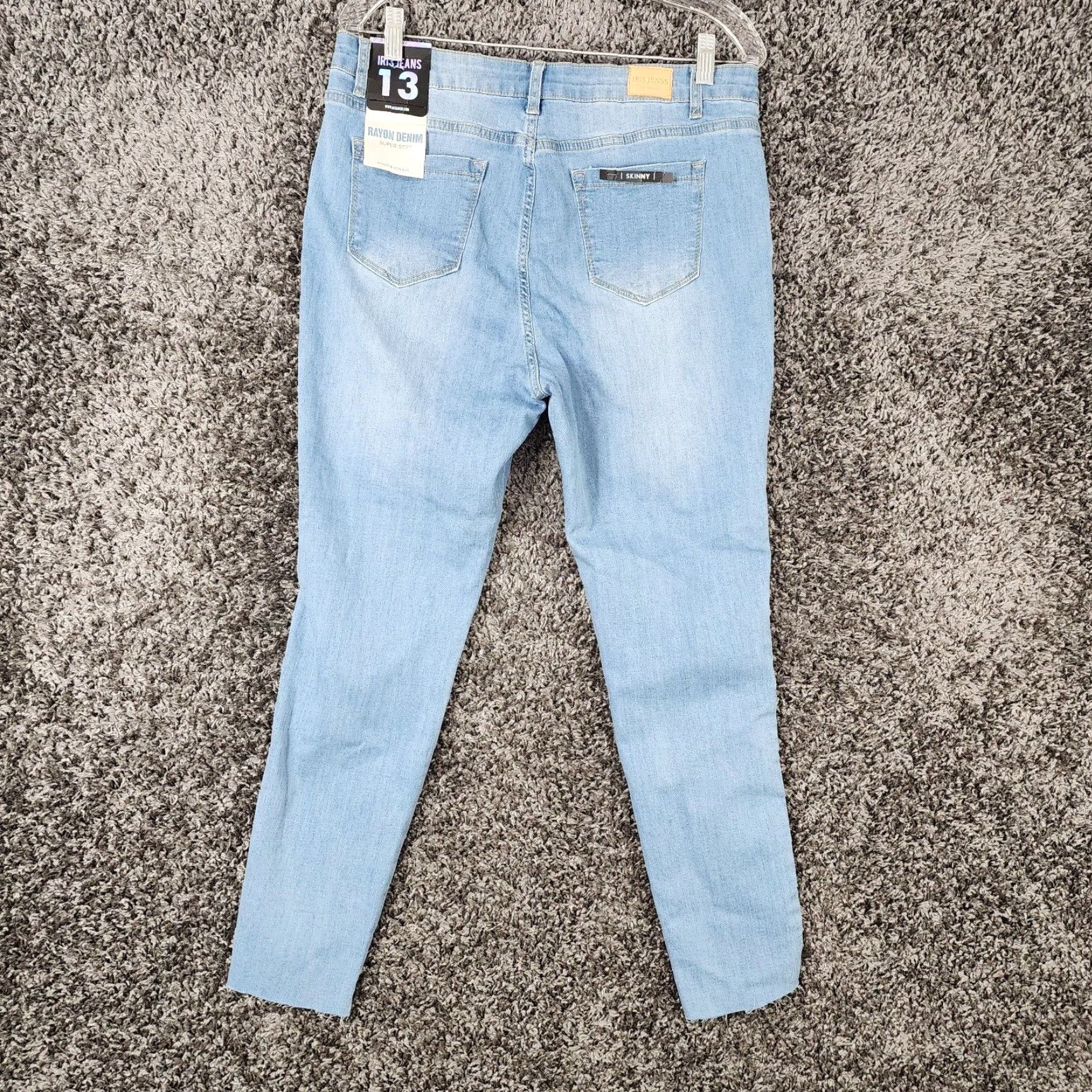 Vintage IRIS High Rise Skinny Jeans Womens Super High Waist Size 13 Blue Size 34" / US 12 / IT 48 - 7 Thumbnail