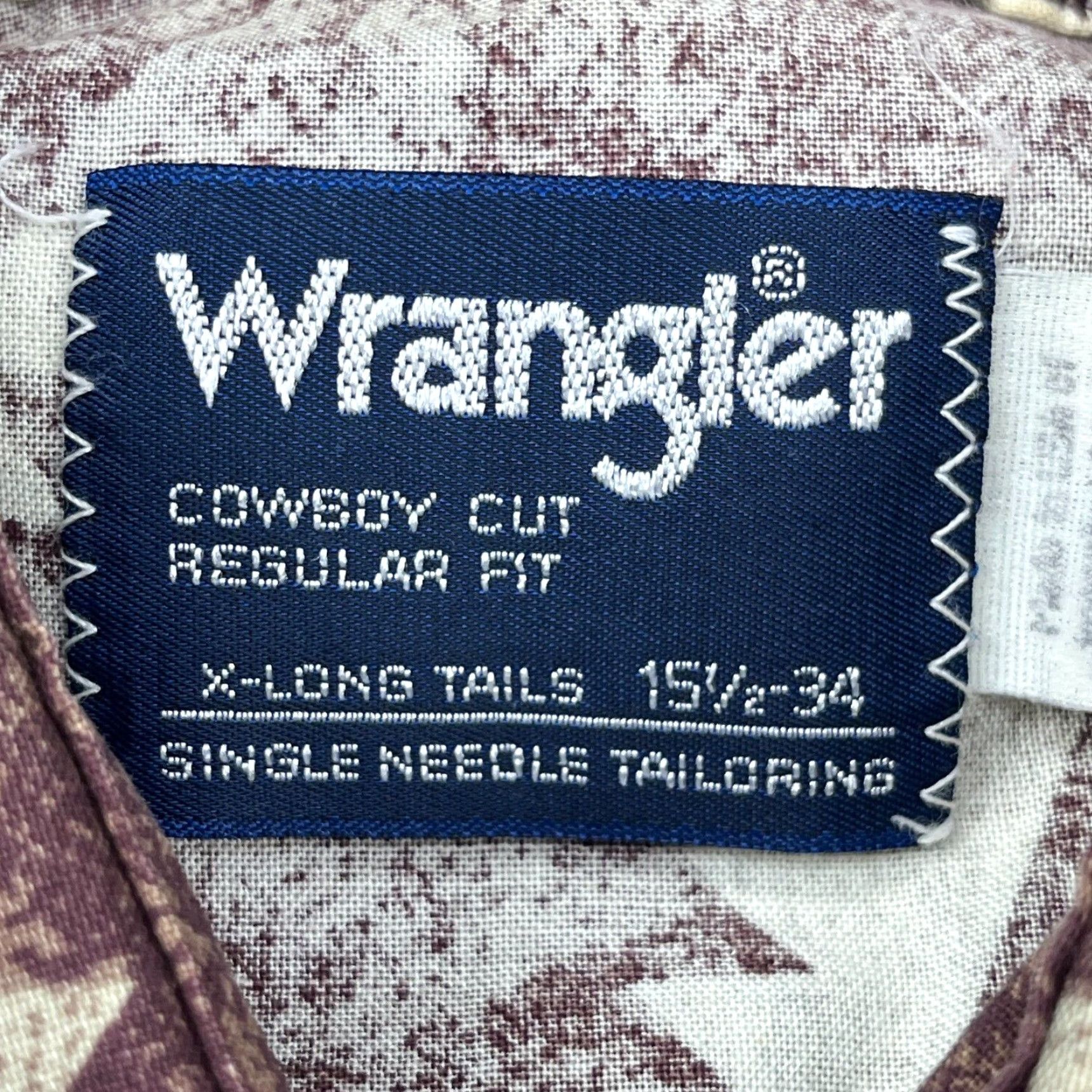 Wrangler VINTAGE Wrangler Western Shirt Brown 15.5 Snap Button-Up Regular Fit Casual Cowboy M Size US M / EU 48-50 / 2 - 3 Thumbnail