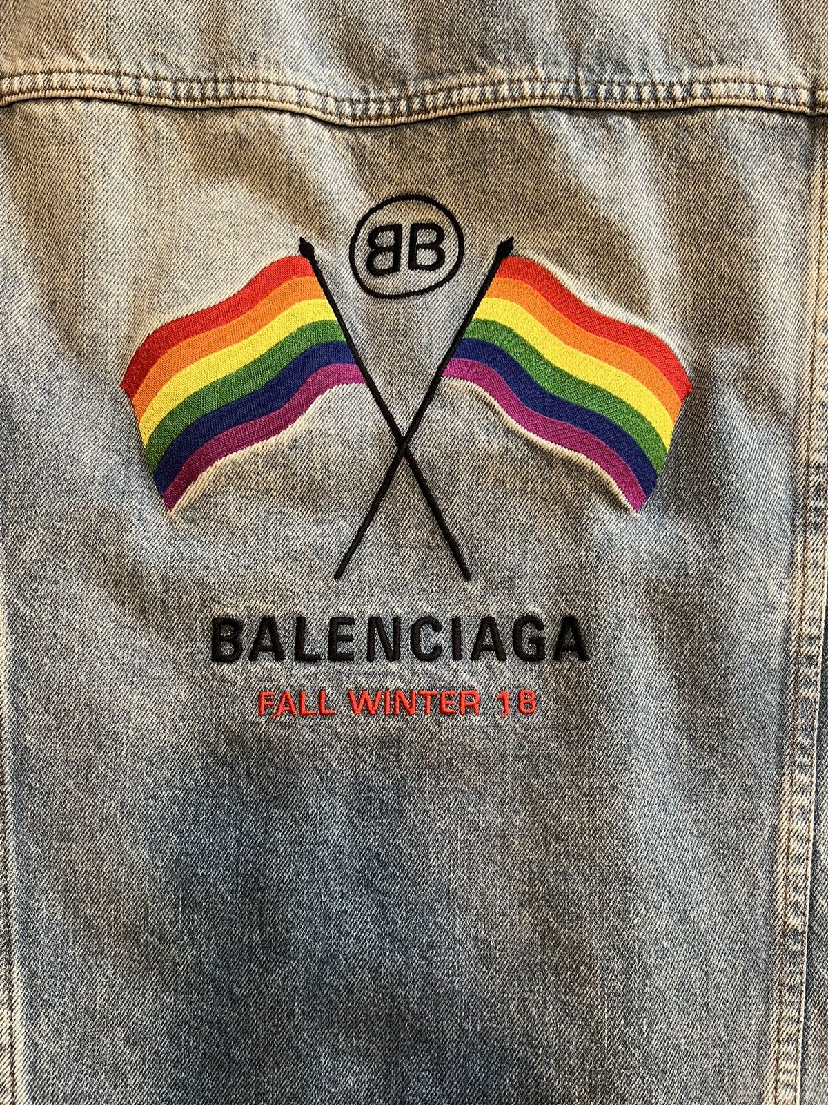 Balenciaga Balenciaga pride oversized denim jacket. Size US L / EU 52-54 / 3 - 15 Thumbnail