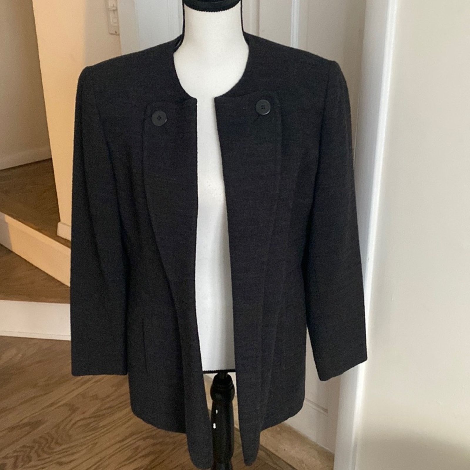 Dior Christian Dior Open Front Gray Blazer Size 8 Size M / US 6-8 / IT 42-44 - 1 Thumbnail