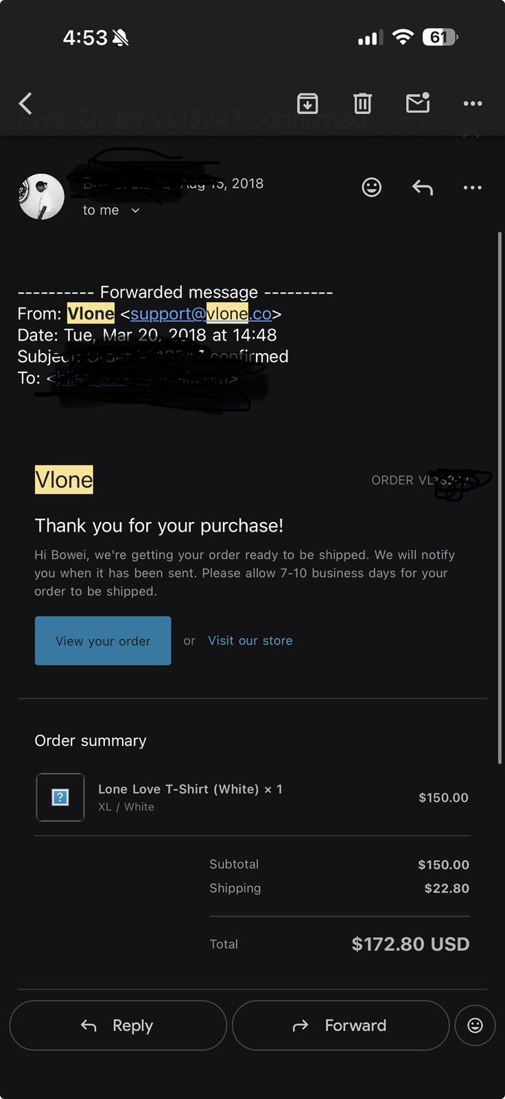 Vlone Vlone love shirt Size US XL / EU 56 / 4 - 5 Thumbnail