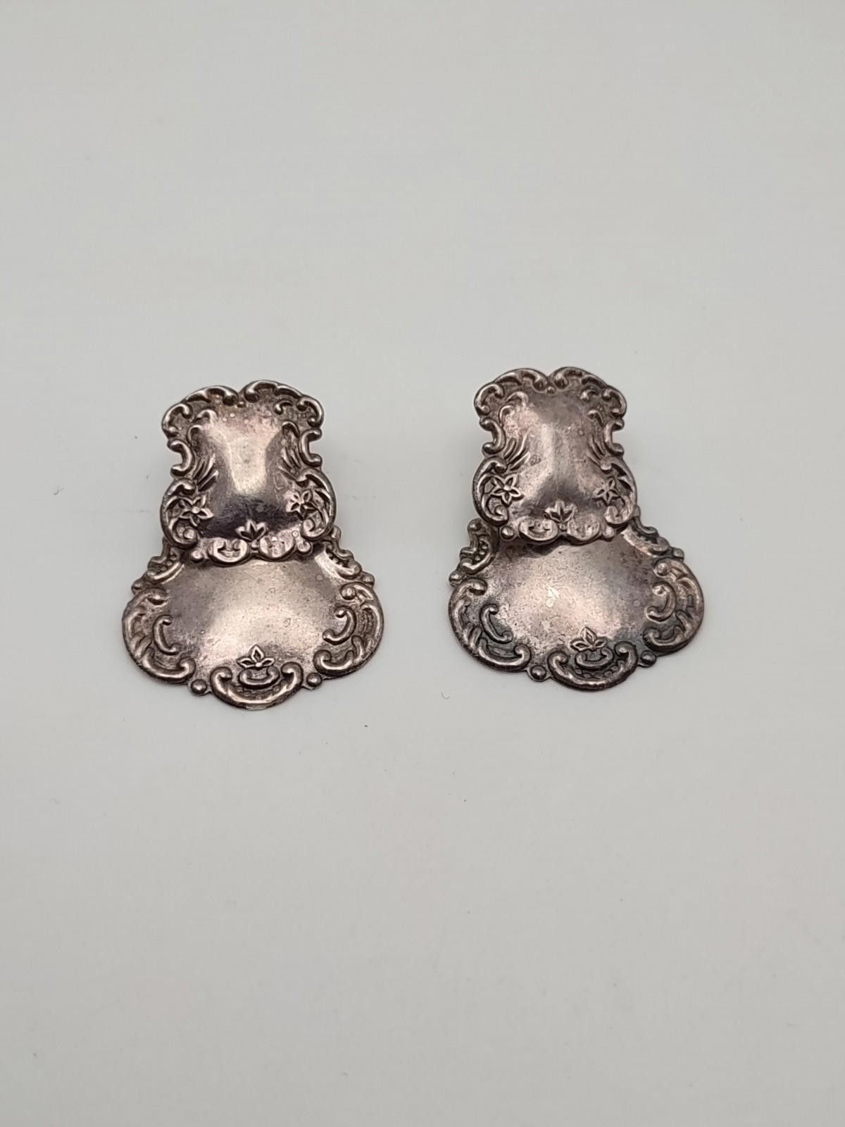 The Unbranded Brand Vintage Sterling Art Nouveau Style Spoon End Drop Earrings Size ONE SIZE - 2 Thumbnail
