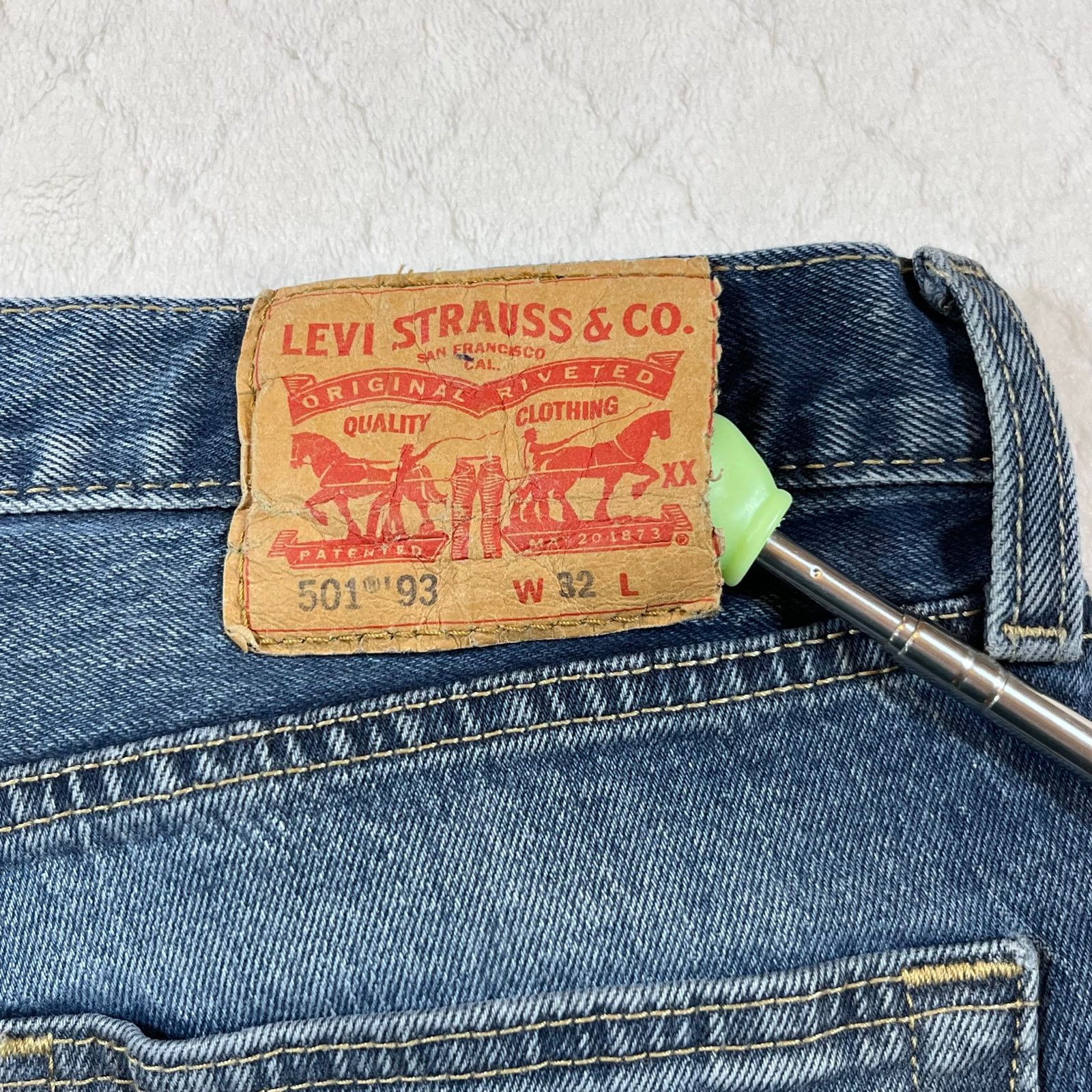 Levi's Levi’s 501 ‘93 Button Fly Relaxed Straight Fit Stretch Blue Size US 32 / EU 48 - 8 Thumbnail