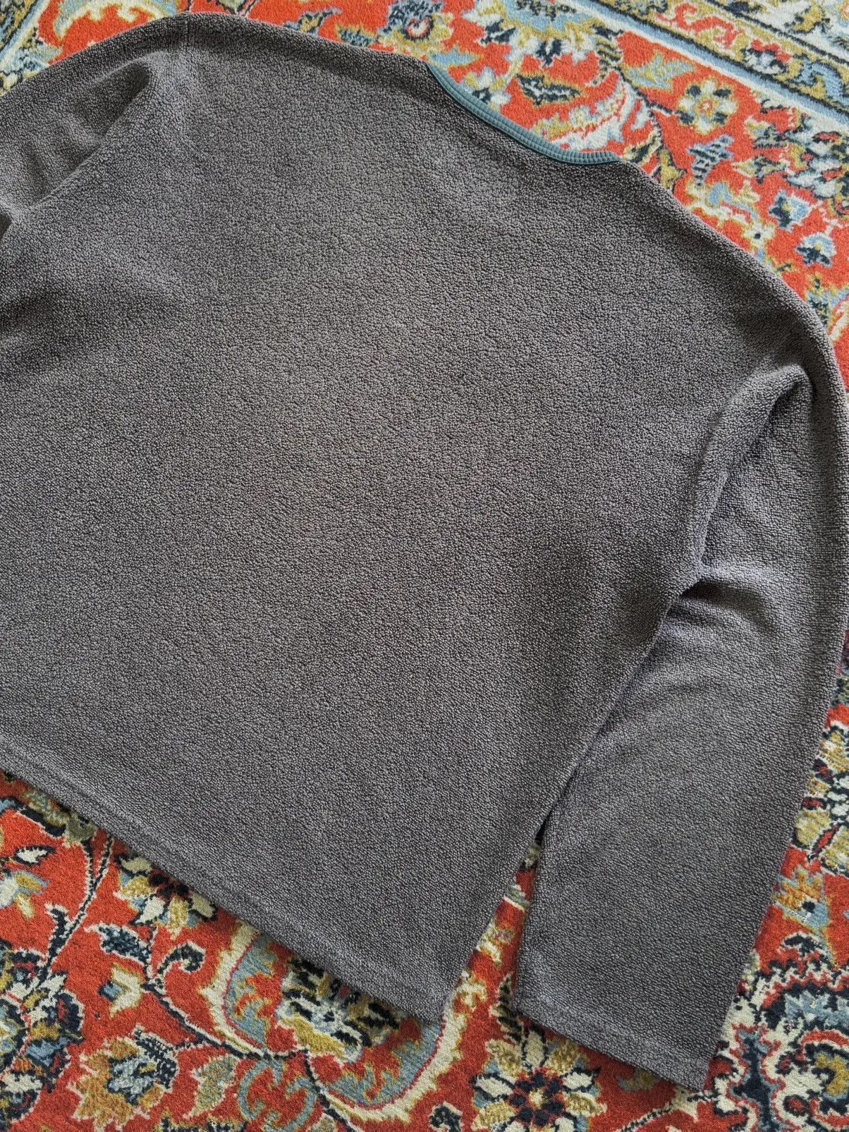 Diesel × Vintage 90s Vintage Diesel Rubber Logo Towel Knit Jumper Size US L / EU 52-54 / 3 - 13 Thumbnail