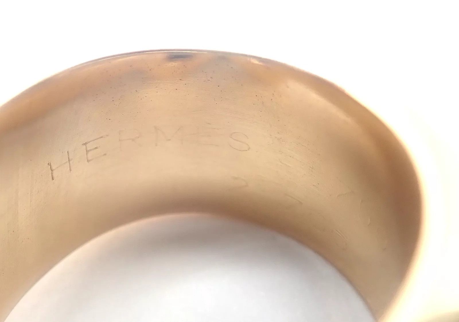 Hermes Hermes 18k Yellow Gold Diamond Horse bit Wide Band Ring Size ONE SIZE - 13 Thumbnail