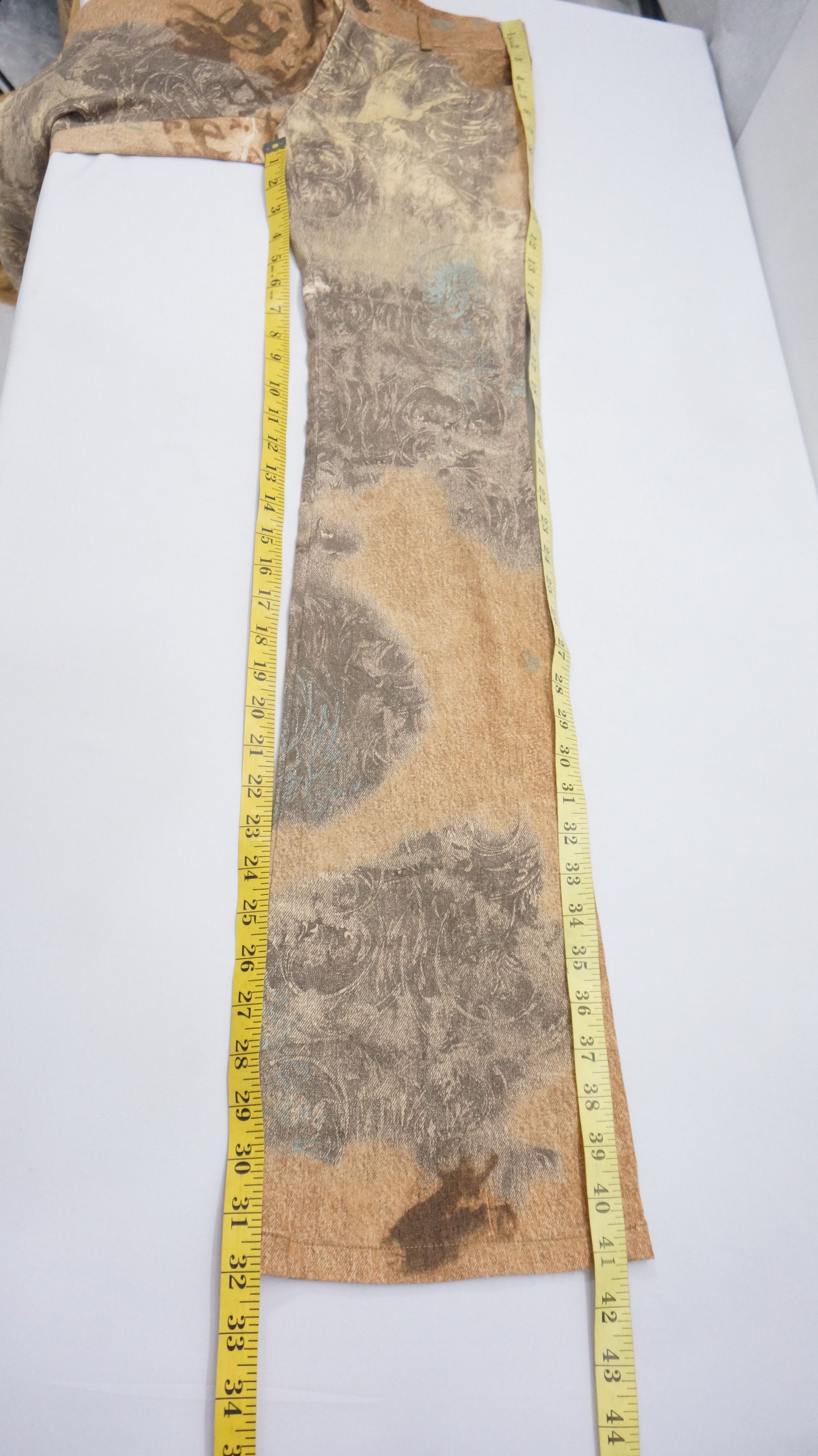 Other 🔥 Rare Tornado Mart Femme Bootcut Flared Full Print Jeans Size 26" / US 2 / IT 38 - 12 Thumbnail