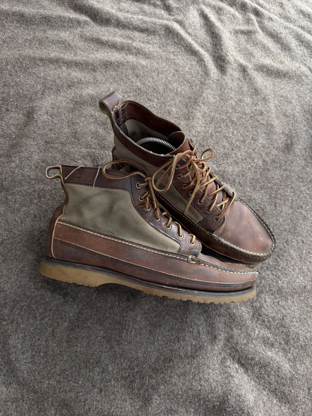 Red Wing Leather Canvas Boots