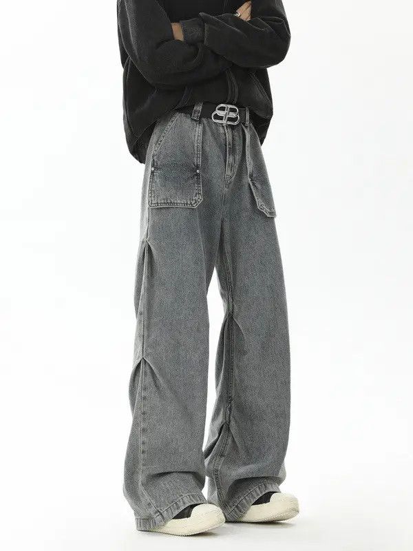 Japanese Brand × Jean Retro loose fit patchwork wide leg jeans Size US 32 / EU 48 - 5 Thumbnail