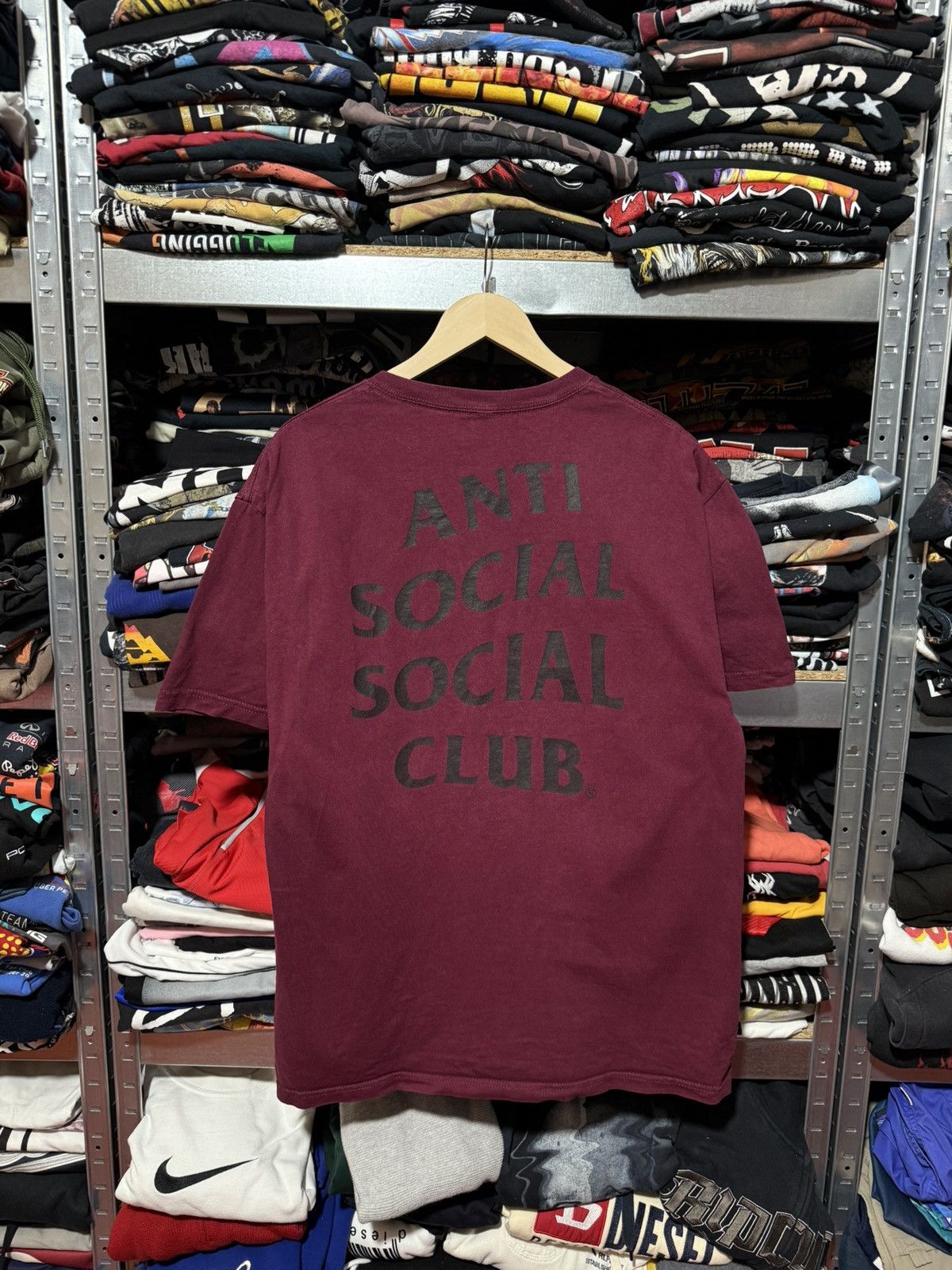 Anti Social Social Club Anti Social Social Club Straight To Voicemail Maroon Tee Size US XL / EU 56 / 4 - 2 Thumbnail